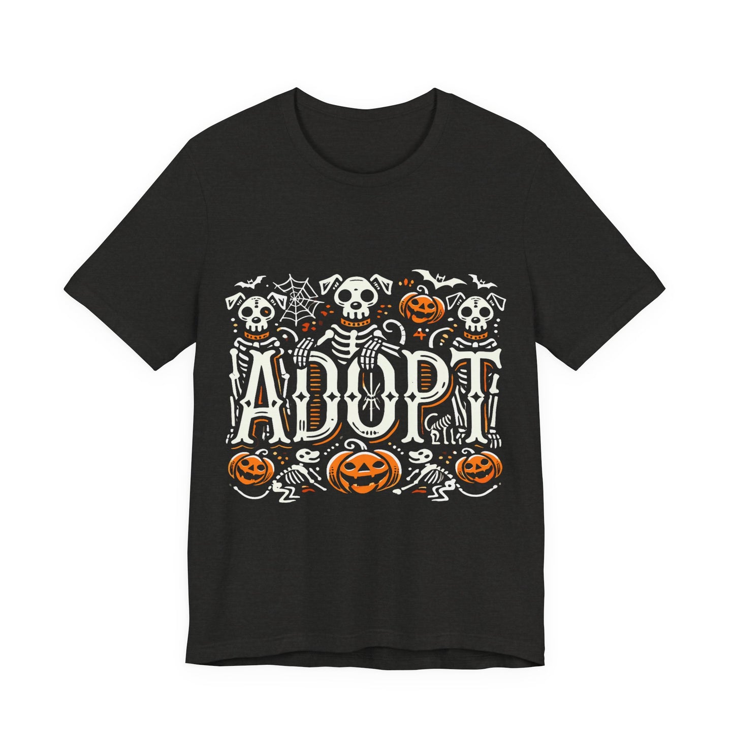 Pumpkin-Themed Adoption Awareness Tee, Perfect for Halloween, Dog Lovers, Pet Advocates, Animal Rescue Fundraisers, Fall Celebrations