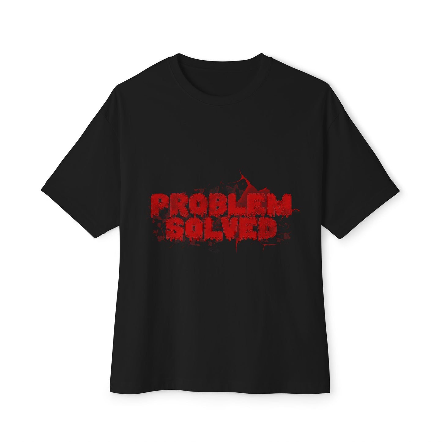 Unisex Boxy Tee - "Problem Solved" Funny Graphic Shirt for Everyday Wear, Gift for Friends, Casual Style, Comfortable Tee, Humor Apparel