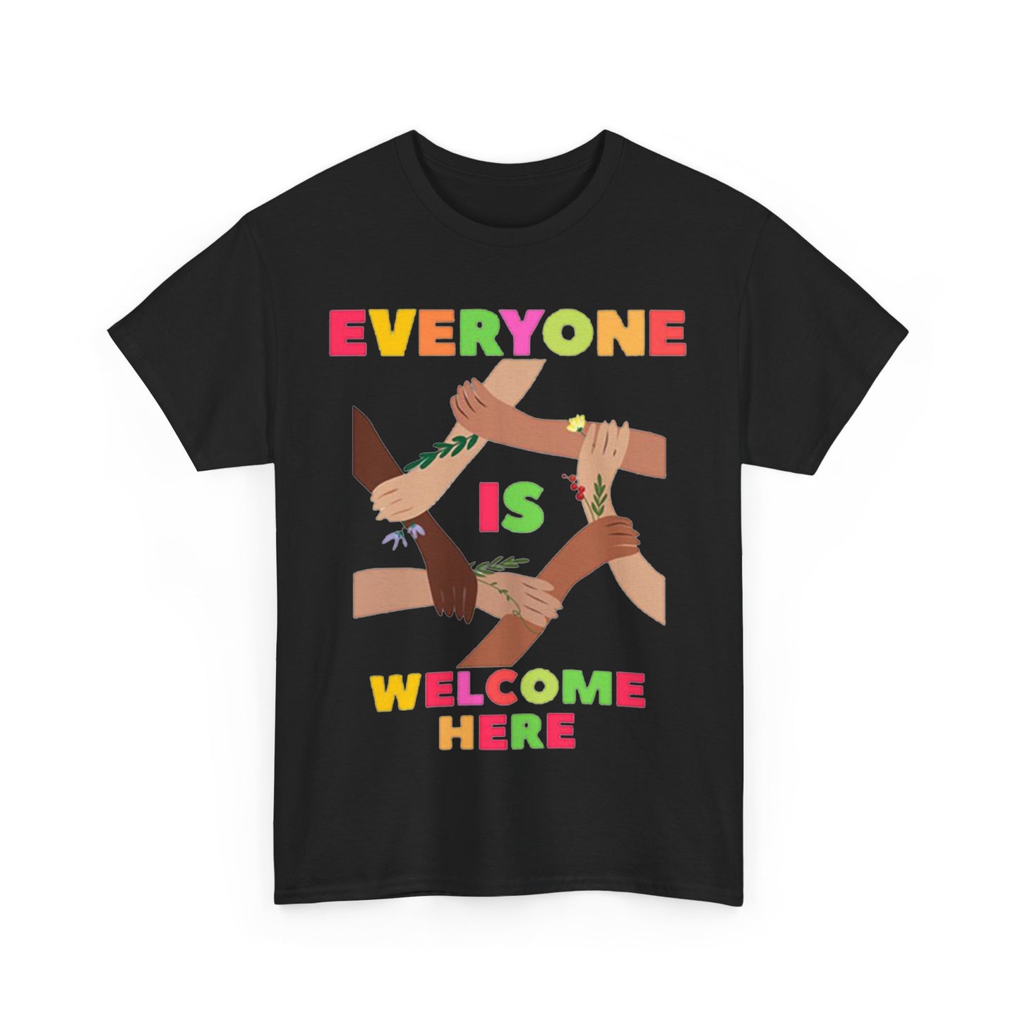 Inclusive Message Unisex Heavy Cotton Tee, Equality Shirt, Diversity Tee, Gift for Friends, Community Wear, Pride Apparel