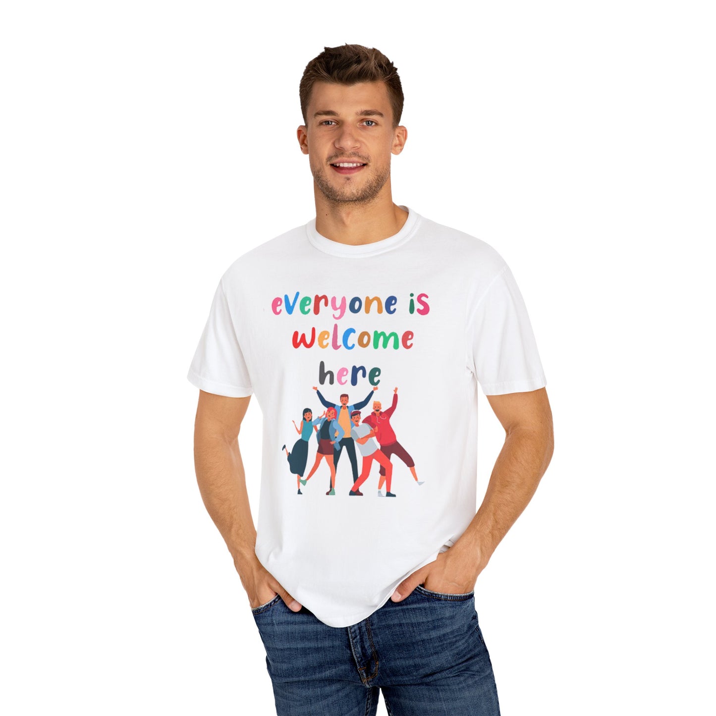 Inclusive Welcoming T-Shirt, Unisex Graphic Tee, Rainbow Pride Shirt, LGBTQ+ Apparel, Equality Fashion, Casual Summer Top