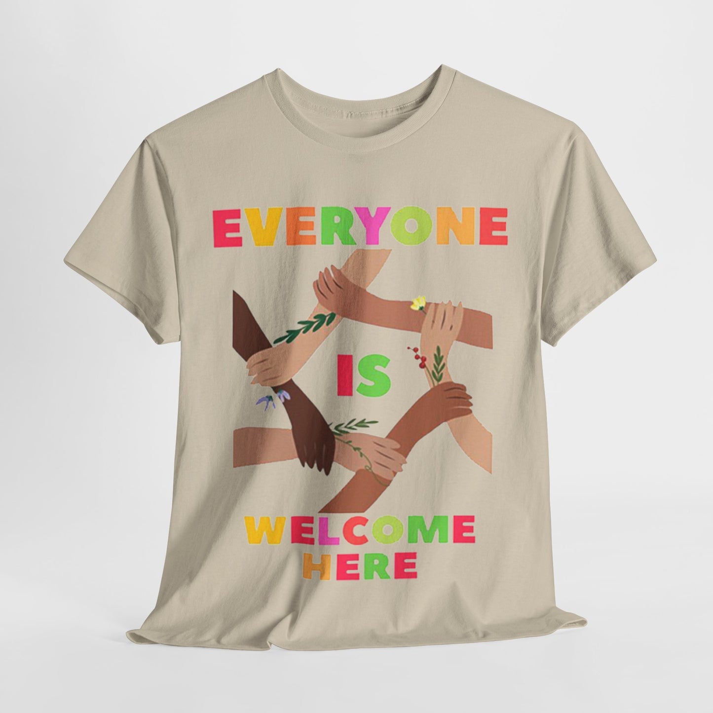 Inclusive Message Unisex Heavy Cotton Tee, Equality Shirt, Diversity Tee, Gift for Friends, Community Wear, Pride Apparel