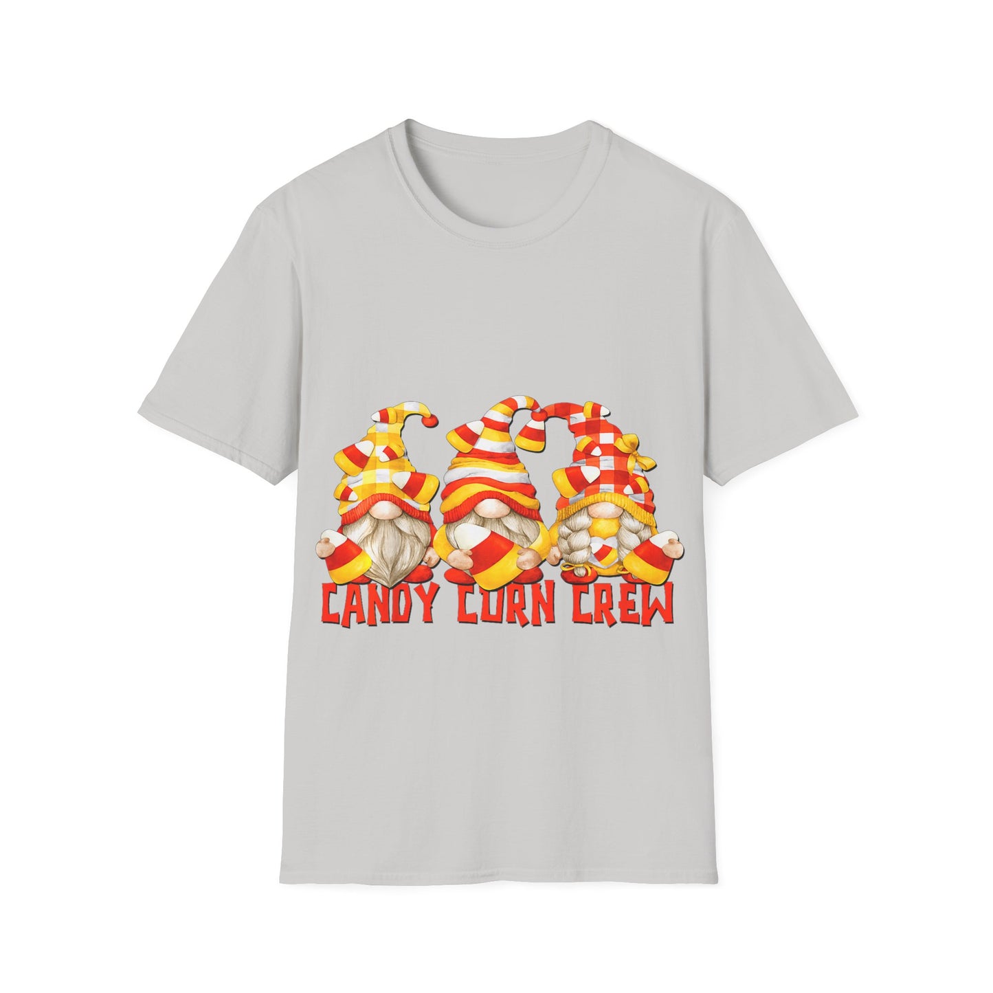 Candy Corn Crew Unisex T-Shirt - Fall Fashion, Halloween Apparel, Thanksgiving Gatherings, Cozy Comfort, Seasonal Style