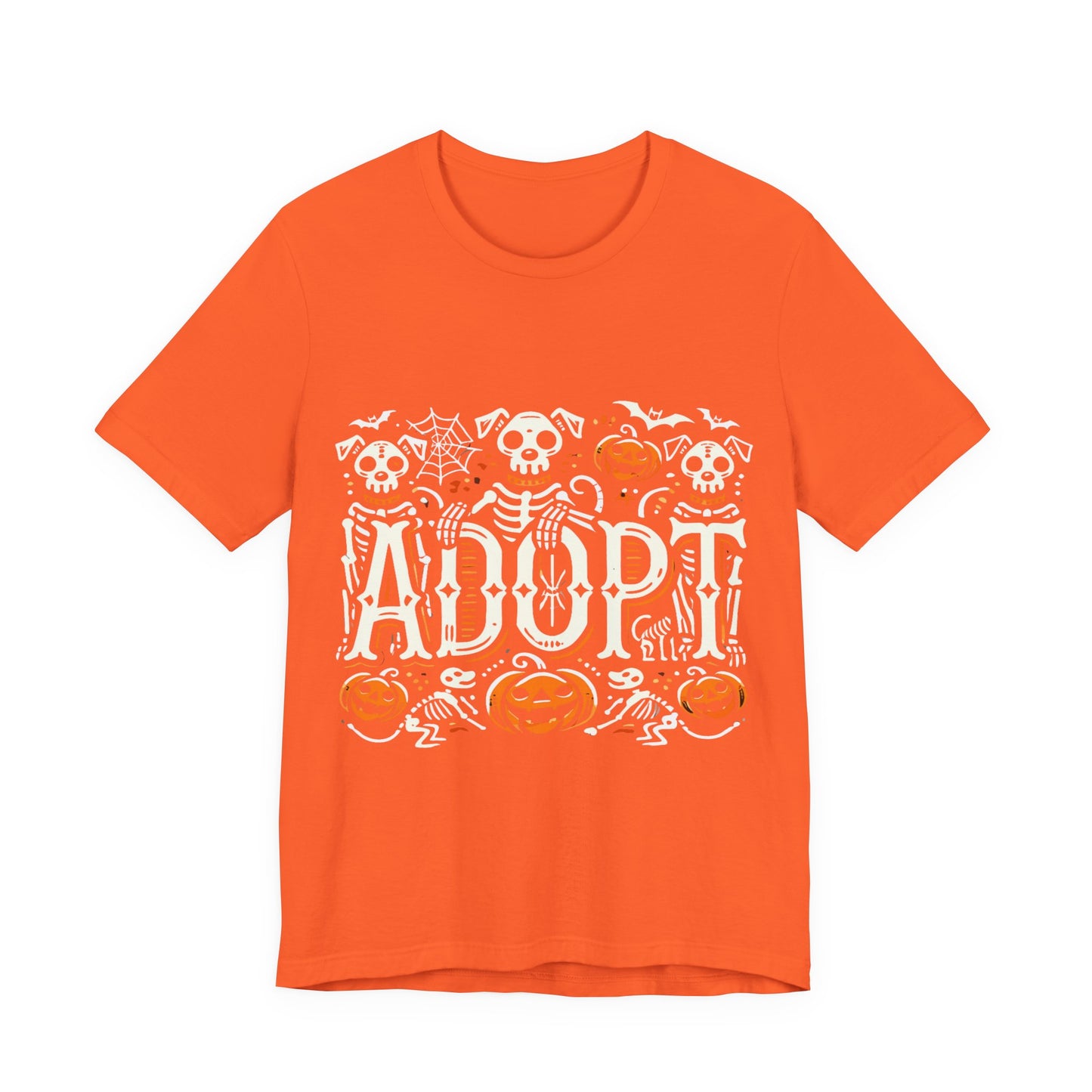 Pumpkin-Themed Adoption Awareness Tee, Perfect for Halloween, Dog Lovers, Pet Advocates, Animal Rescue Fundraisers, Fall Celebrations