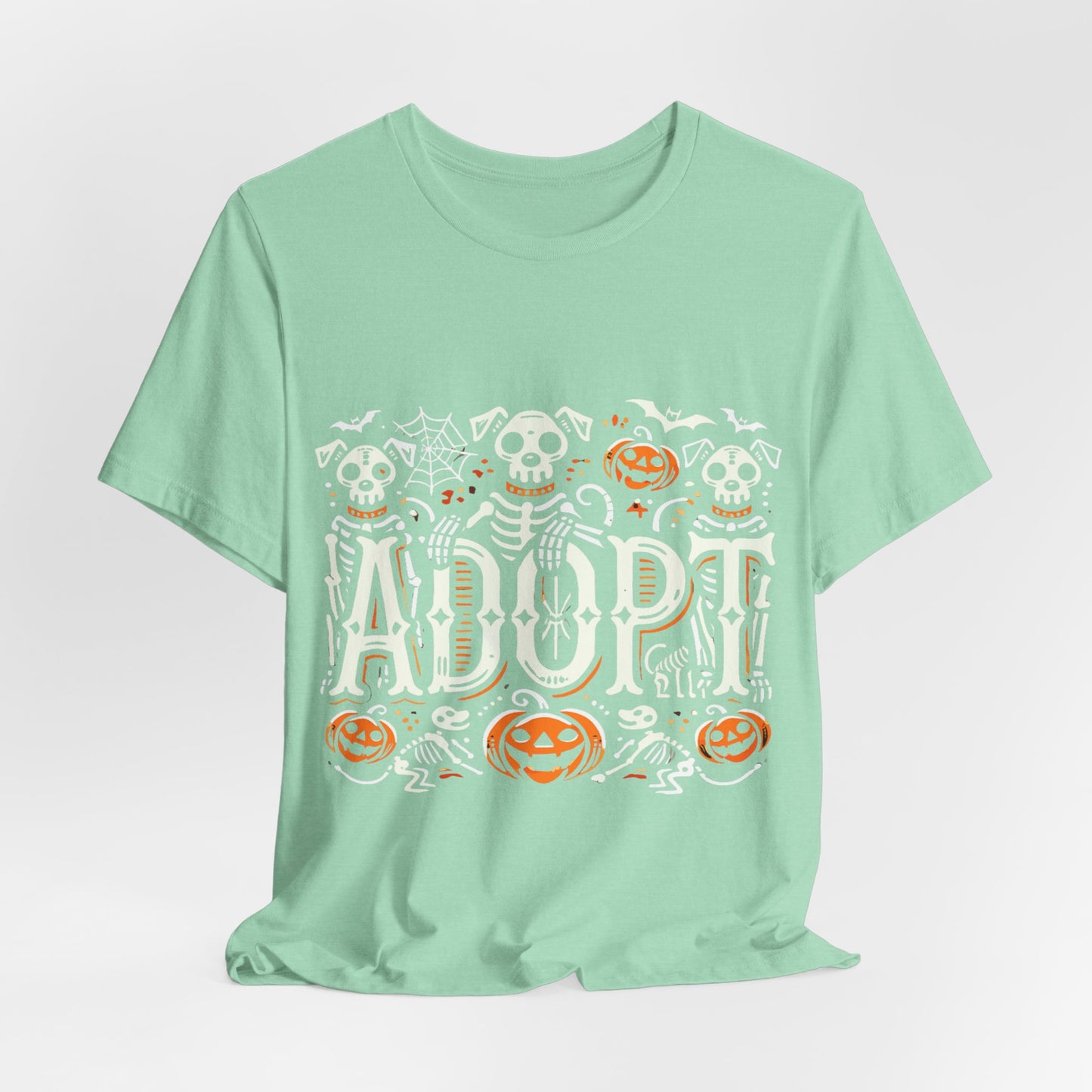 Pumpkin-Themed Adoption Awareness Tee, Perfect for Halloween, Dog Lovers, Pet Advocates, Animal Rescue Fundraisers, Fall Celebrations