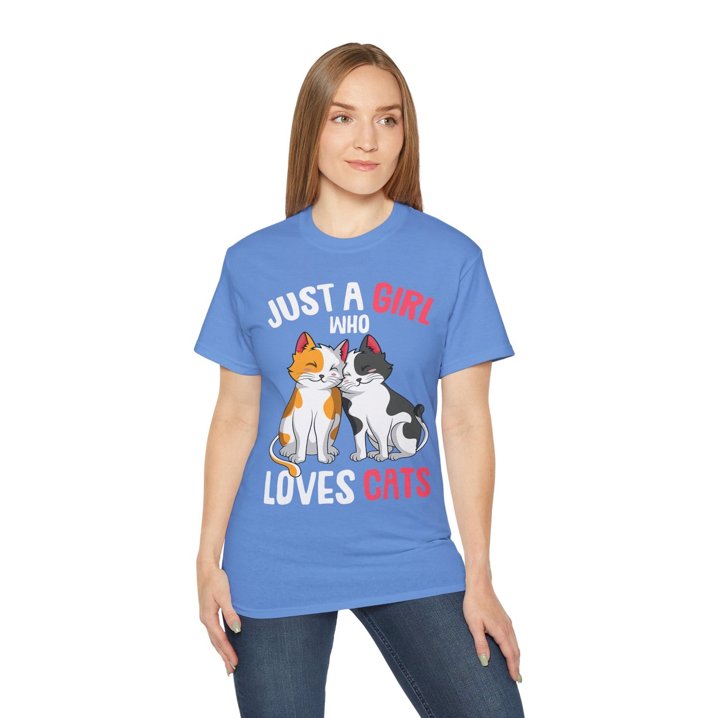 Cute Cat Girls Unisex Tee, Perfect for Cat Lovers, Gift for Her, Birthday Shirt, Animal Lover Tee