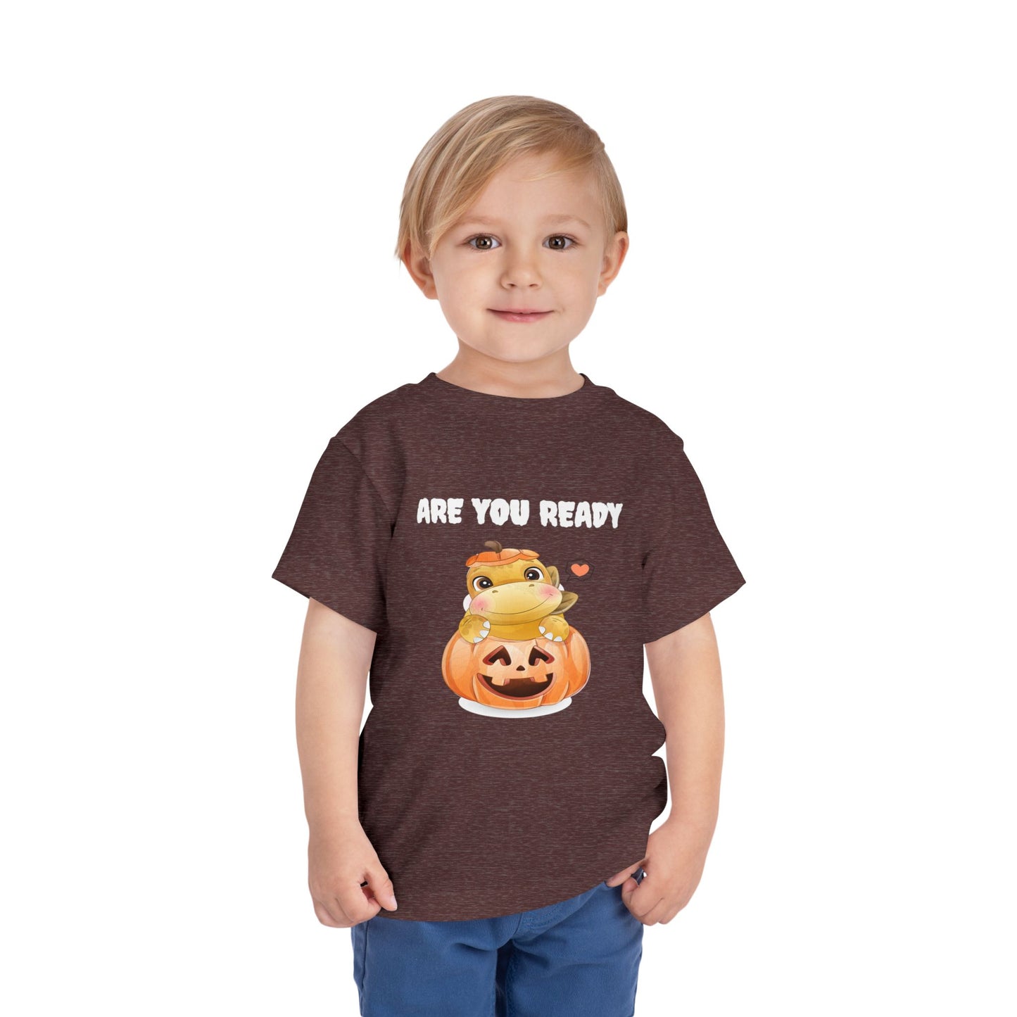 Adorable Pumpkin Frog Toddler Tee - Cute T-Shirt for Halloween, Fall Celebrations, Kids' Parties, Seasonal Dress-Up