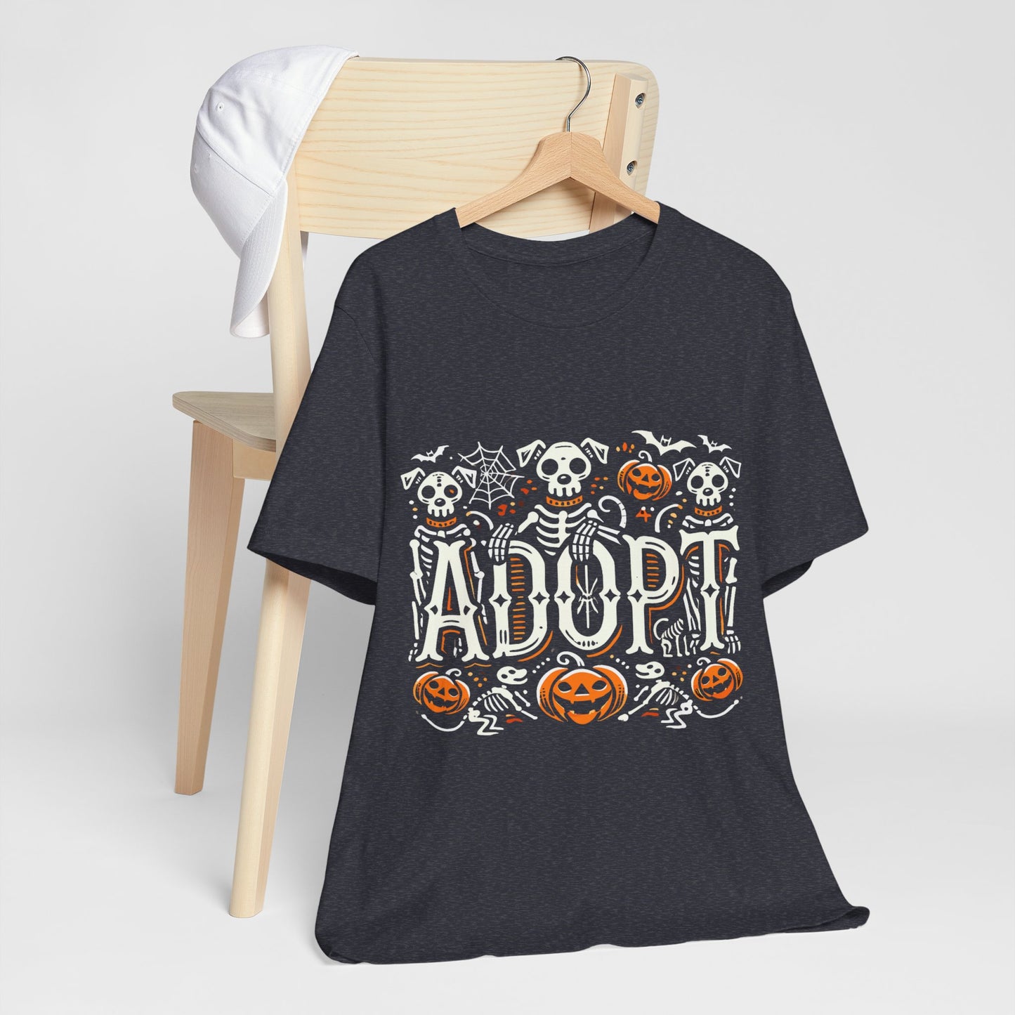 Pumpkin-Themed Adoption Awareness Tee, Perfect for Halloween, Dog Lovers, Pet Advocates, Animal Rescue Fundraisers, Fall Celebrations