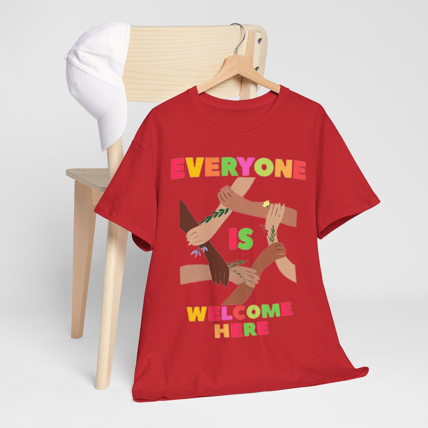 Inclusive Message Unisex Heavy Cotton Tee, Equality Shirt, Diversity Tee, Gift for Friends, Community Wear, Pride Apparel