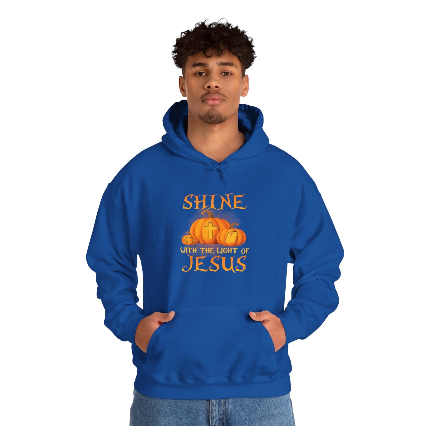 Shine in Jesus Pumpkin Sweatshirt | Fall Apparel, Christian Gift, Unisex Hoodie, Autumn Fashion, Thanksgiving Sweatshirt