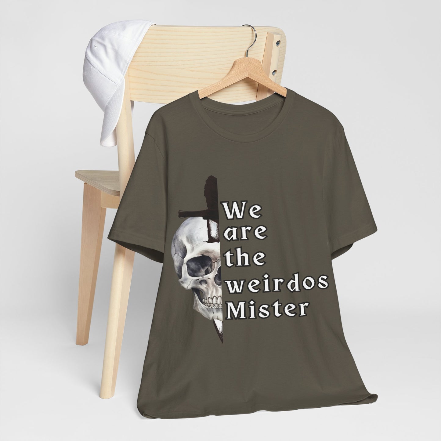 Skull Graphic Tee - Unisex Jersey Short Sleeve Shirt for Halloween, Occasions, Trendy Wear, Gift for Weirdos, Casual Style