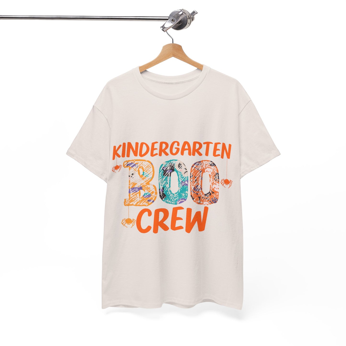 Kindergarten Boo Crew Tee, Unisex Cotton T-Shirt for Teachers, Class Parties, Halloween Costume, Fun School Spirit Wear, Gift for Kids