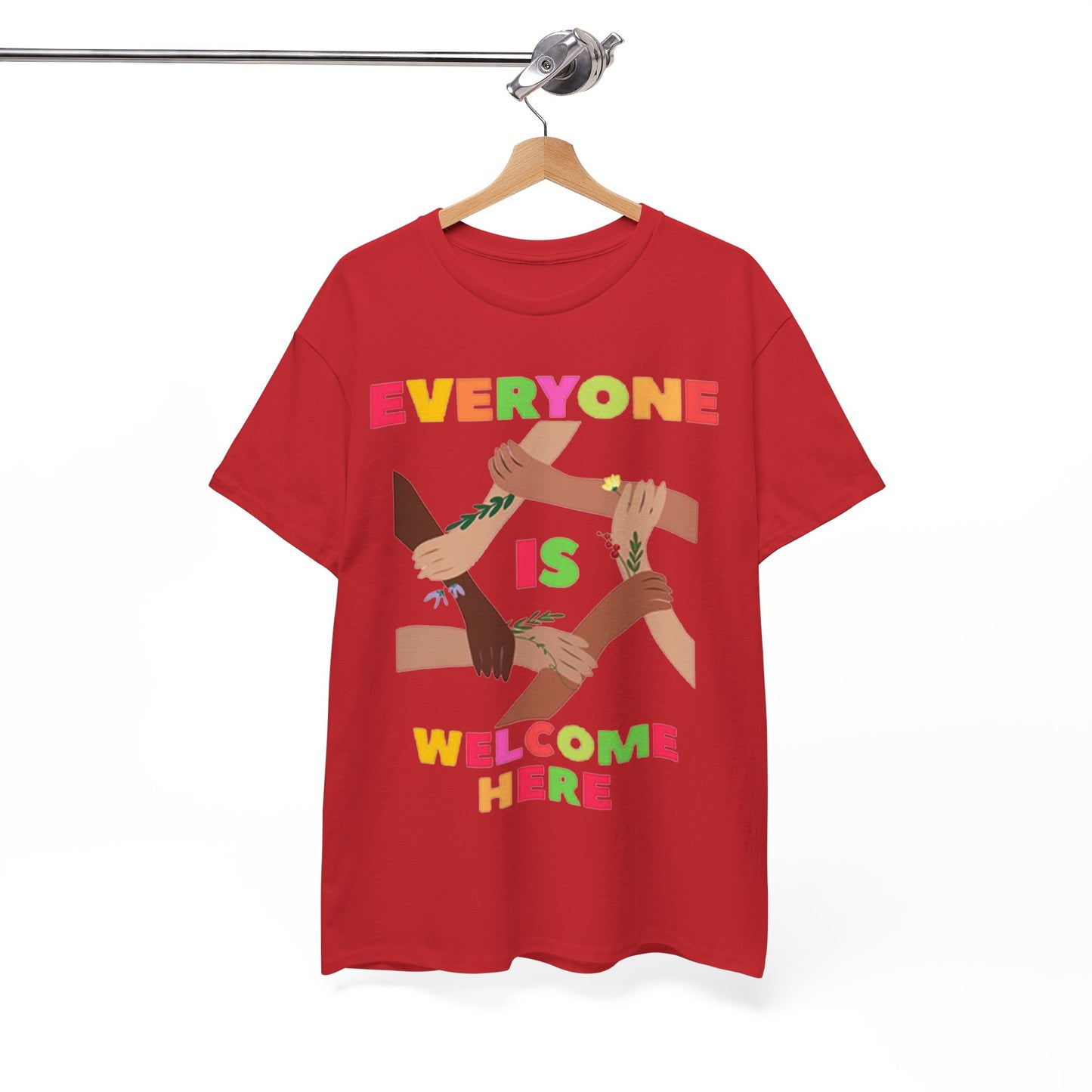 Inclusive Message Unisex Heavy Cotton Tee, Equality Shirt, Diversity Tee, Gift for Friends, Community Wear, Pride Apparel