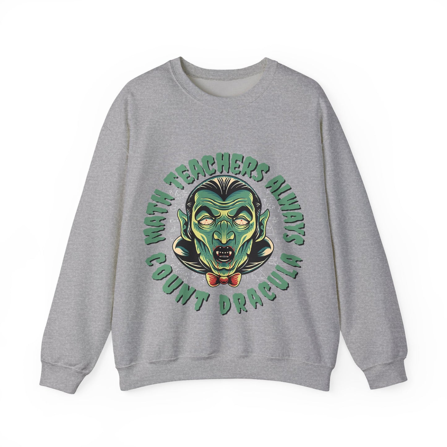 Halloween Count Dracula Sweatshirt, Unisex Crewneck for Teachers, Spooky Gift Idea, Fall Fashion, Halloween Costume