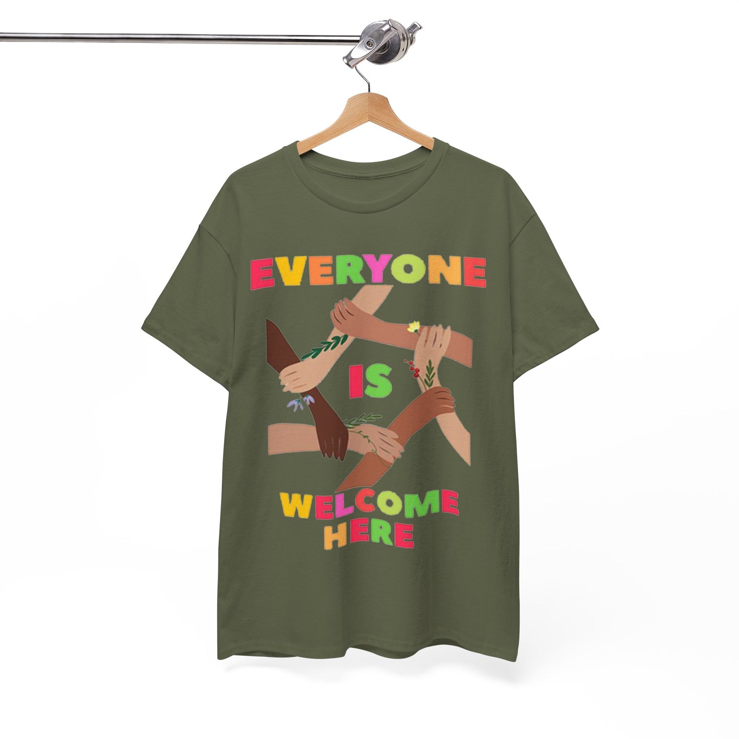 Inclusive Message Unisex Heavy Cotton Tee, Equality Shirt, Diversity Tee, Gift for Friends, Community Wear, Pride Apparel
