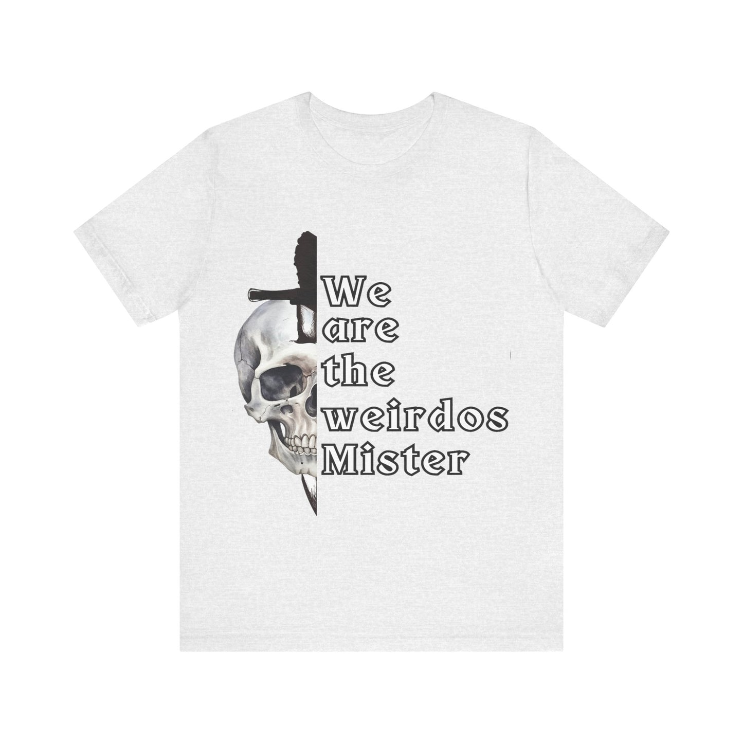 Skull Graphic Tee - Unisex Jersey Short Sleeve Shirt for Halloween, Occasions, Trendy Wear, Gift for Weirdos, Casual Style