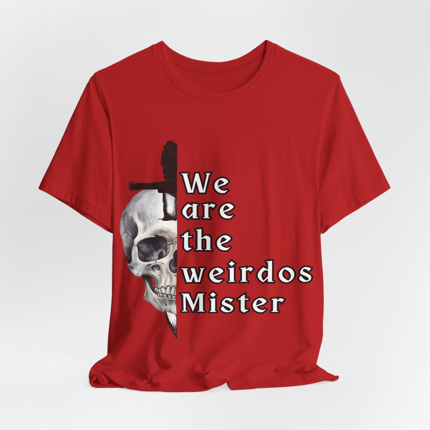 Skull Graphic Tee - Unisex Jersey Short Sleeve Shirt for Halloween, Occasions, Trendy Wear, Gift for Weirdos, Casual Style