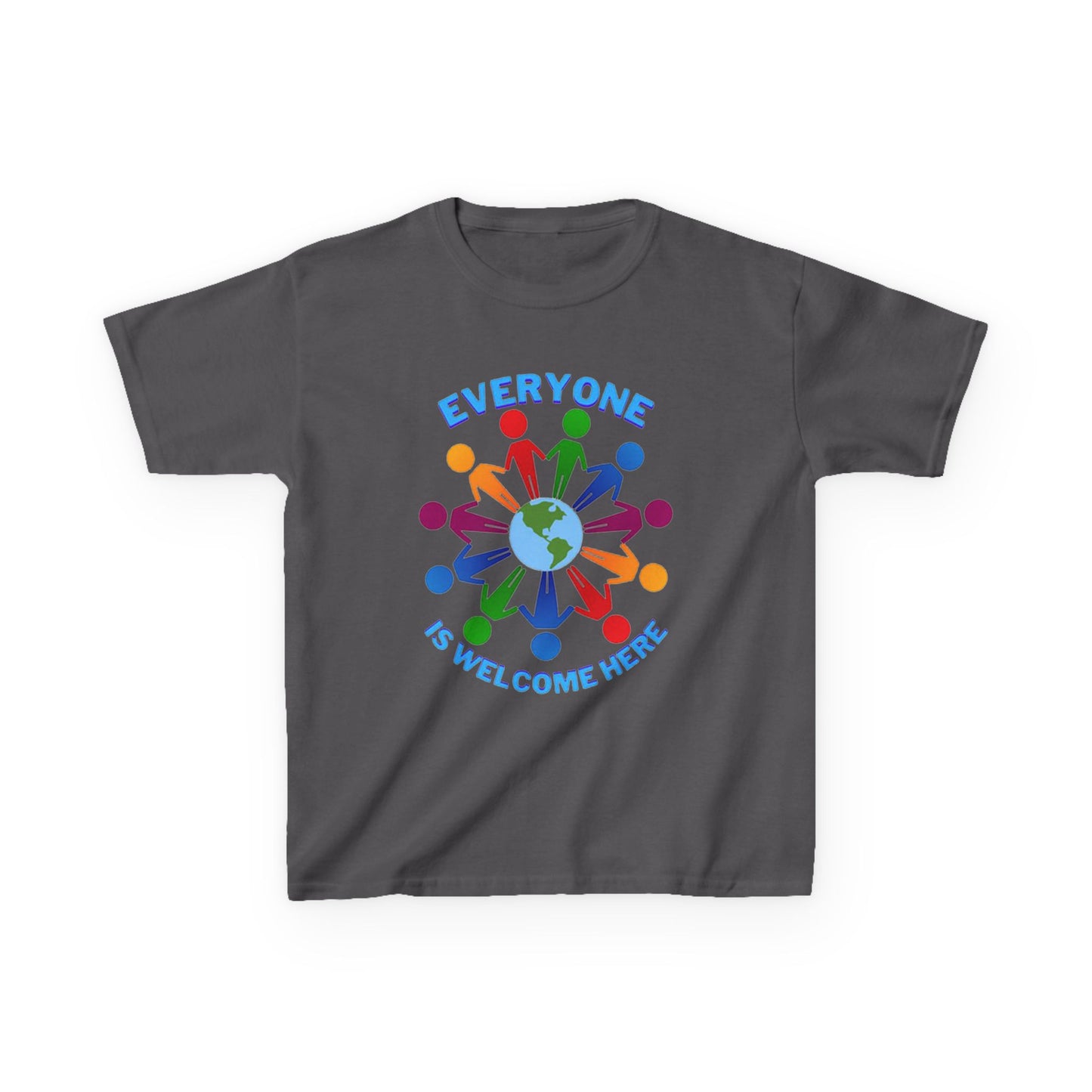 Inclusive Kids Tee - Everyone is Welcome Here, Rainbow T-Shirt, Kids Equality Wear, Unity Apparel, Diversity Gift, Positive Message Top