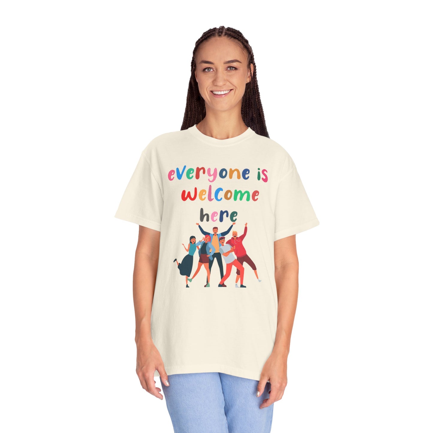 Inclusive Welcoming T-Shirt, Unisex Graphic Tee, Rainbow Pride Shirt, LGBTQ+ Apparel, Equality Fashion, Casual Summer Top