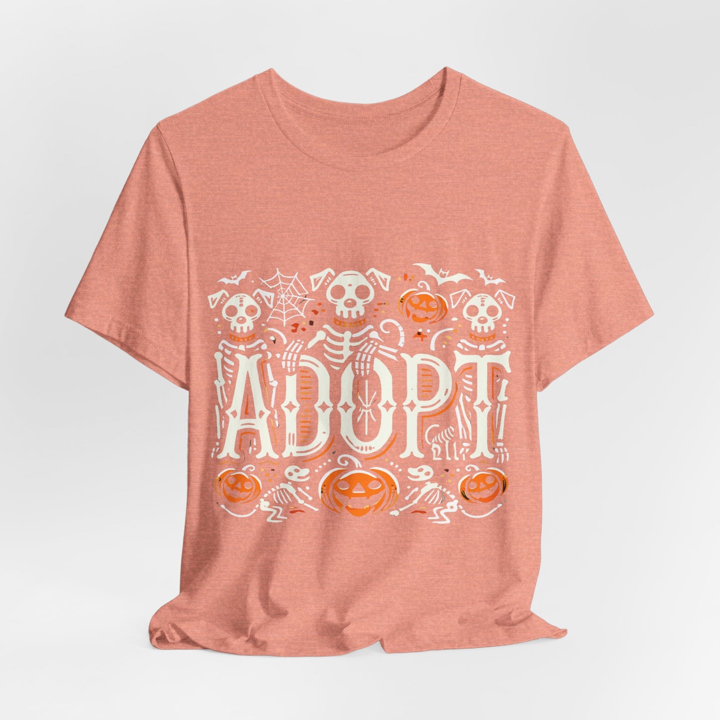 Pumpkin-Themed Adoption Awareness Tee, Perfect for Halloween, Dog Lovers, Pet Advocates, Animal Rescue Fundraisers, Fall Celebrations