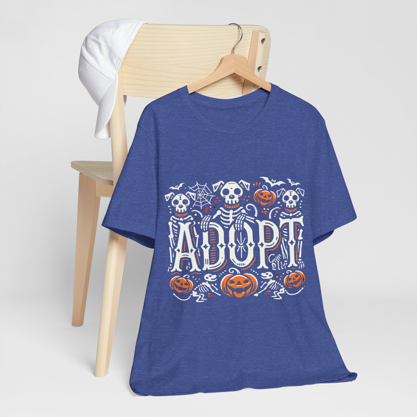 Pumpkin-Themed Adoption Awareness Tee, Perfect for Halloween, Dog Lovers, Pet Advocates, Animal Rescue Fundraisers, Fall Celebrations