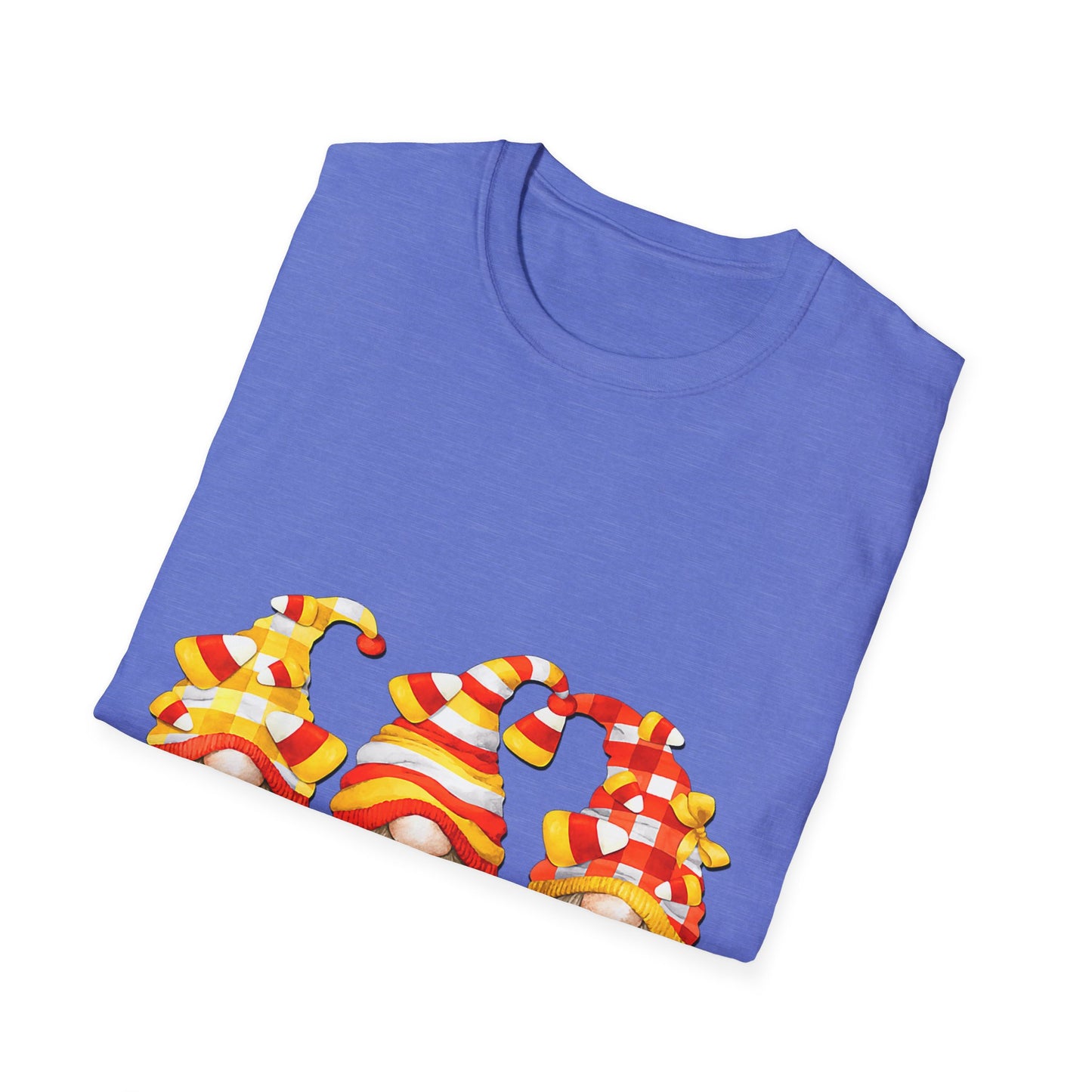 Candy Corn Crew Unisex T-Shirt - Fall Fashion, Halloween Apparel, Thanksgiving Gatherings, Cozy Comfort, Seasonal Style