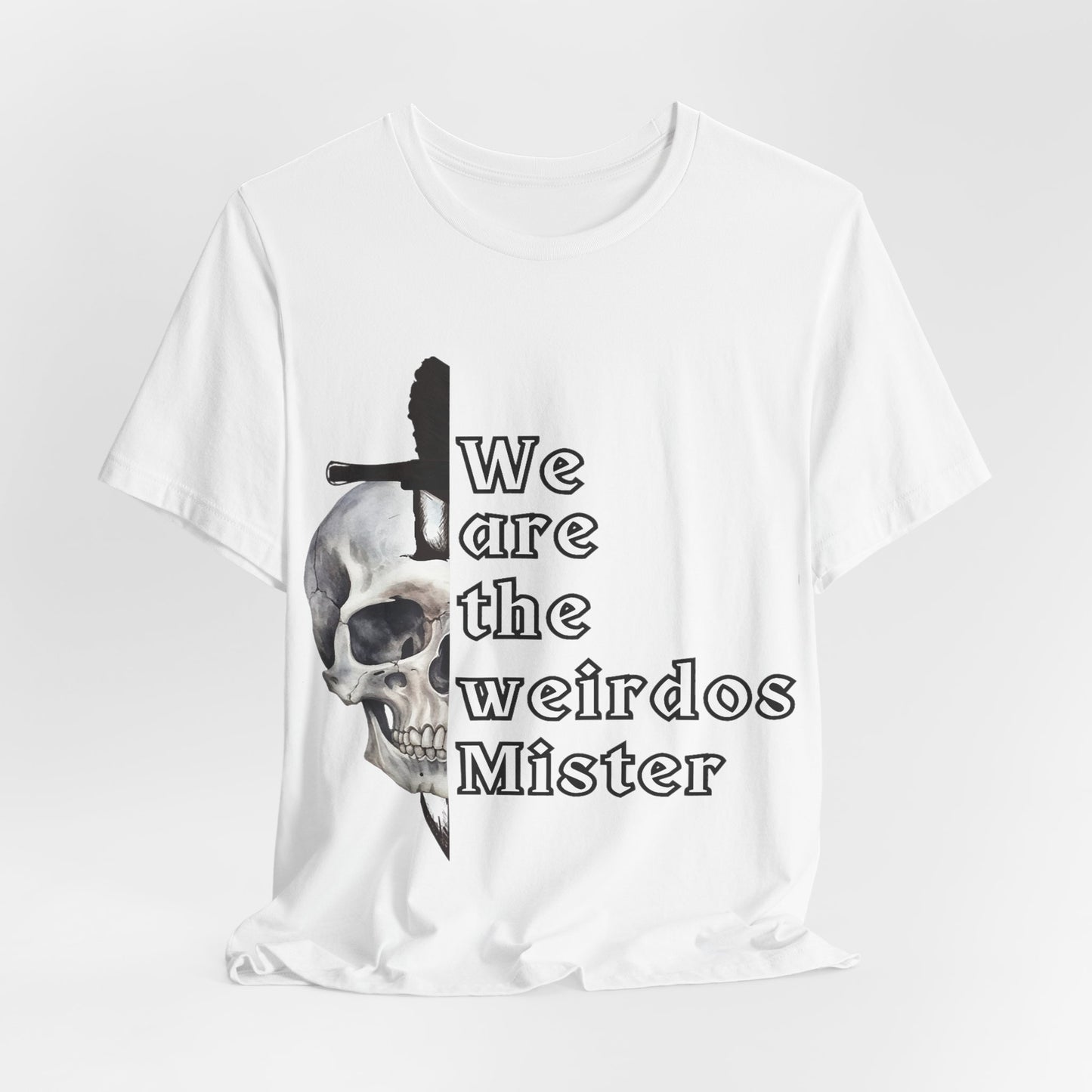 Skull Graphic Tee - Unisex Jersey Short Sleeve Shirt for Halloween, Occasions, Trendy Wear, Gift for Weirdos, Casual Style