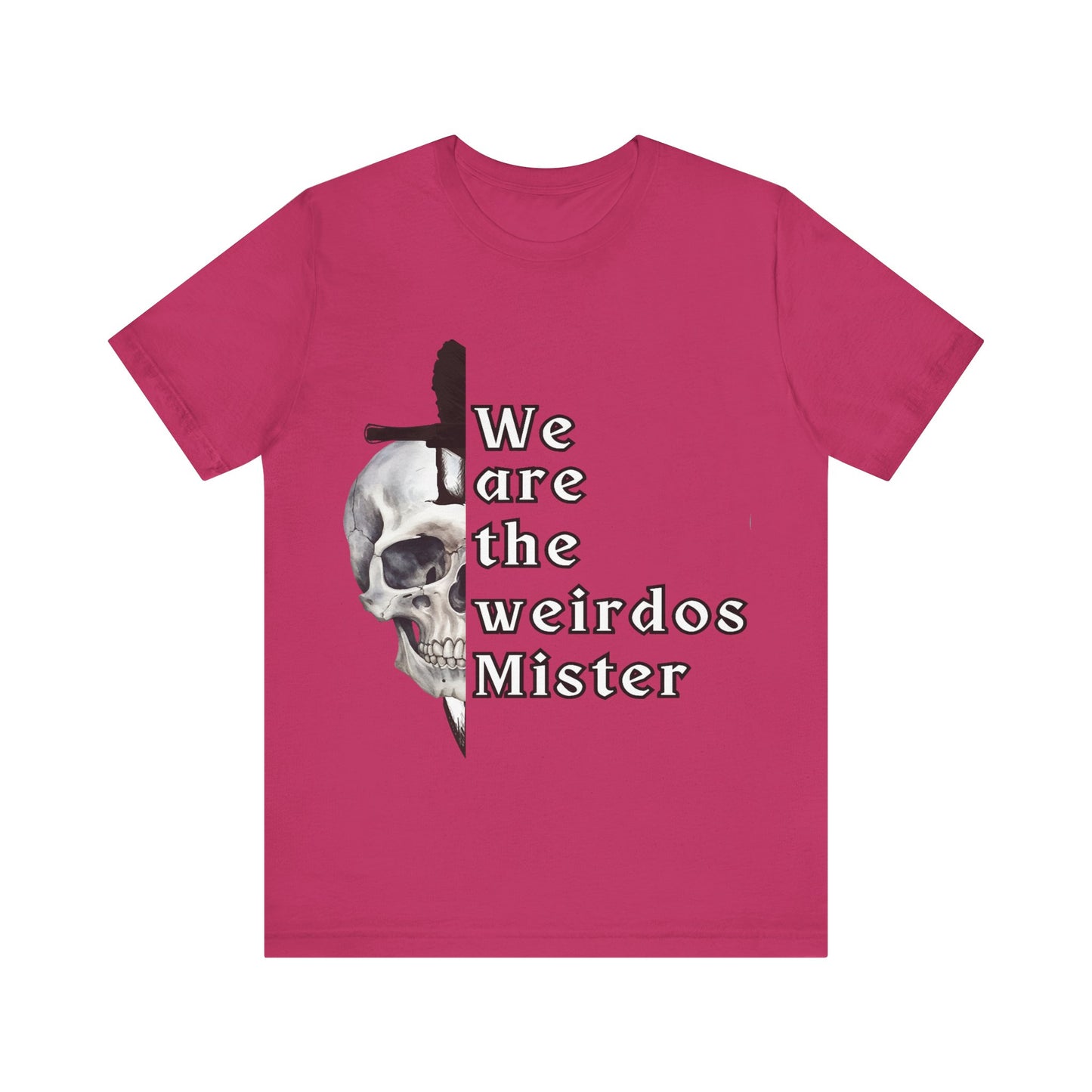 Skull Graphic Tee - Unisex Jersey Short Sleeve Shirt for Halloween, Occasions, Trendy Wear, Gift for Weirdos, Casual Style