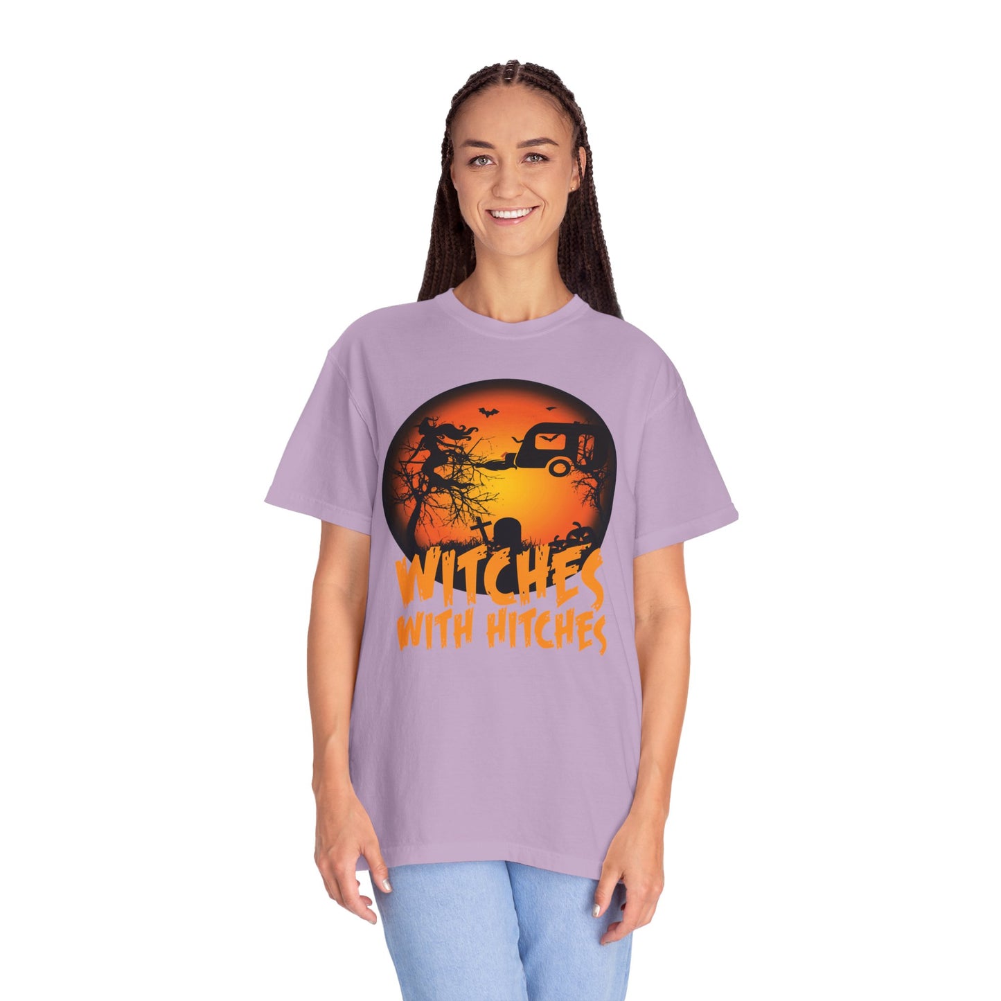 Witches with Hitches Unisex T-shirt | Halloween Apparel, Witchy Vibes, Casual Wear, Gift for Her, Festival T-shirt, Cozy Style