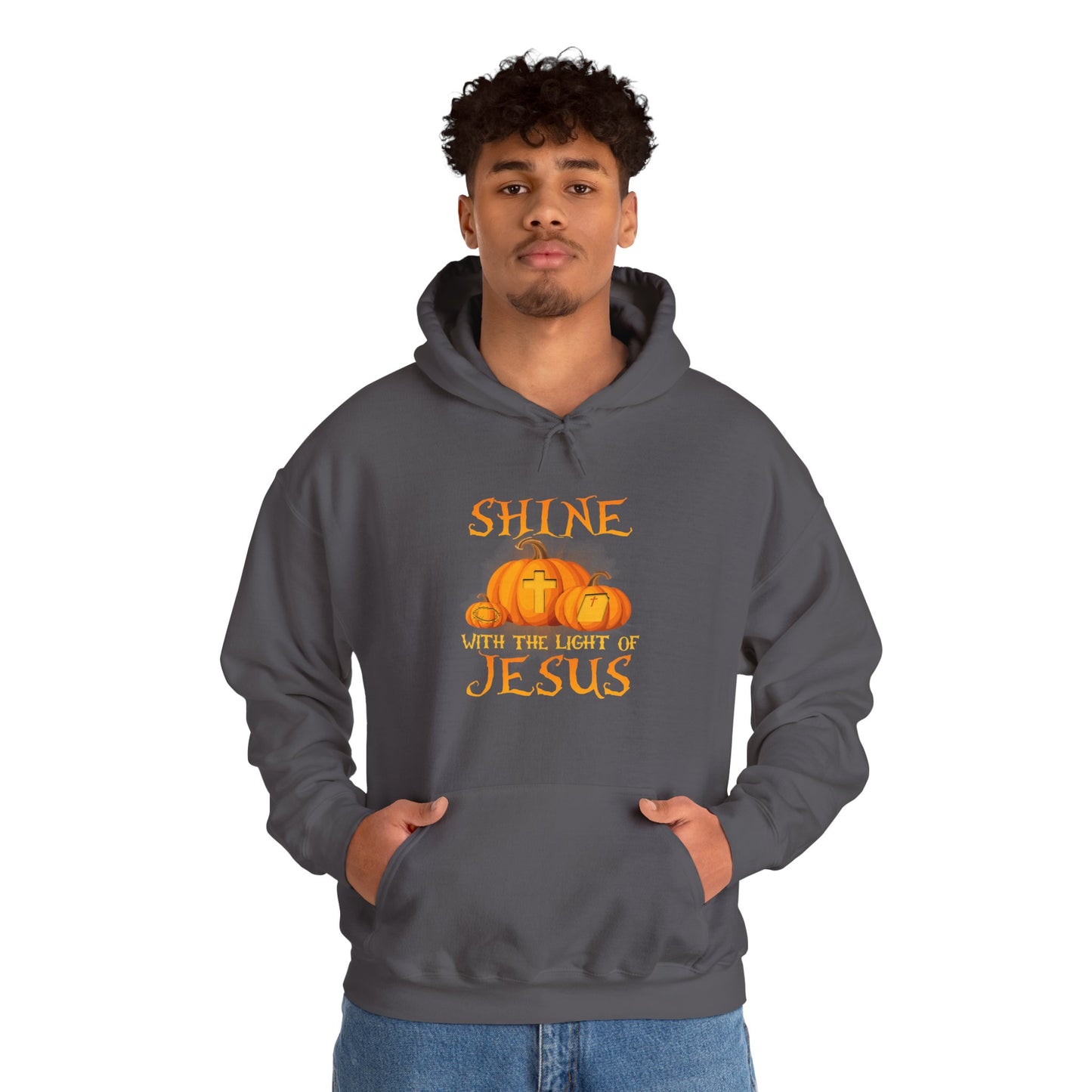 Shine in Jesus Pumpkin Sweatshirt | Fall Apparel, Christian Gift, Unisex Hoodie, Autumn Fashion, Thanksgiving Sweatshirt