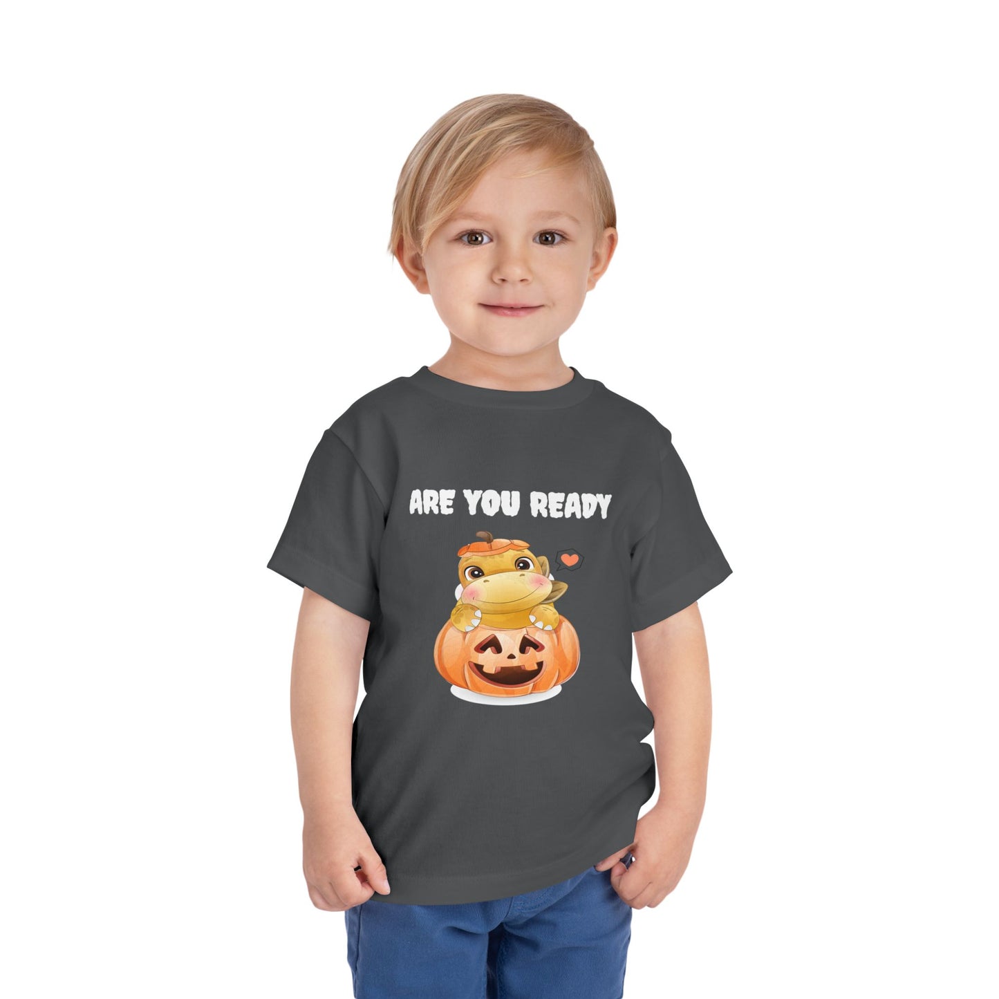 Adorable Pumpkin Frog Toddler Tee - Cute T-Shirt for Halloween, Fall Celebrations, Kids' Parties, Seasonal Dress-Up