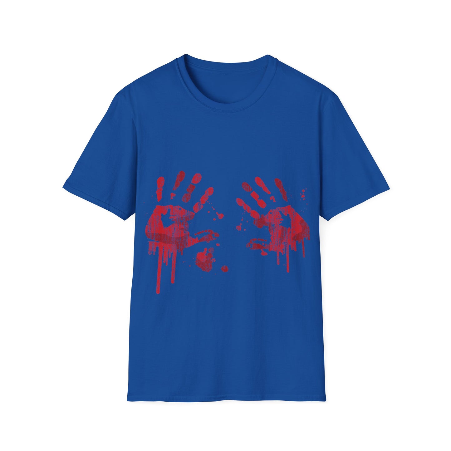 Bloody Handprints Unisex T-Shirt, Halloween Costume Tee, Spooky Graphic Shirt, Horror Movie Apparel, Gore T-Shirt