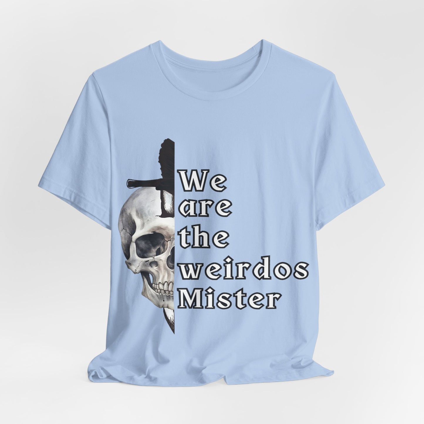 Skull Graphic Tee - Unisex Jersey Short Sleeve Shirt for Halloween, Occasions, Trendy Wear, Gift for Weirdos, Casual Style
