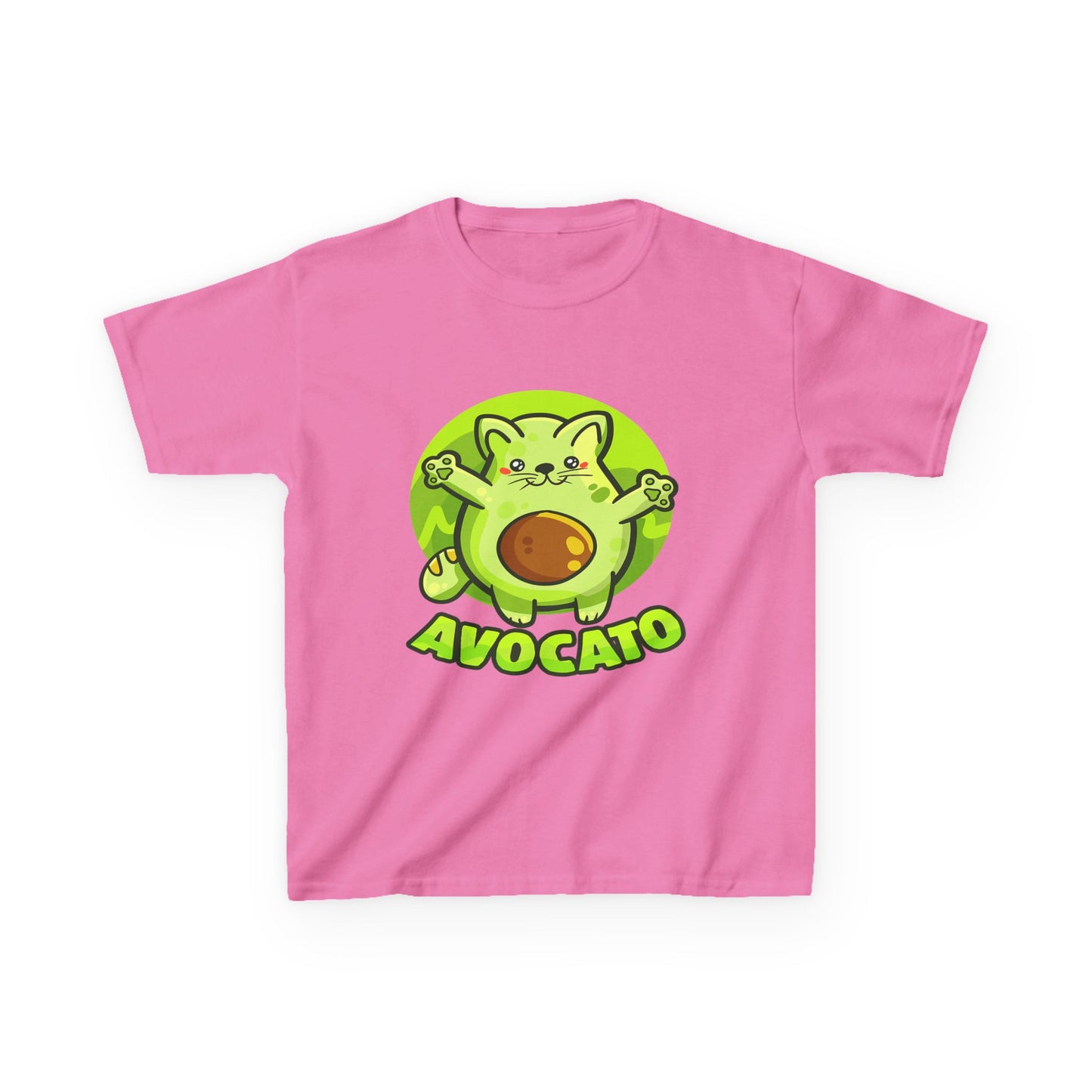 Cute Avocado Cat Kids Tee, Fun T-Shirt for Kids, Avocado Lover Gift, Playful Graphic Shirt, Birthday Party Outfit
