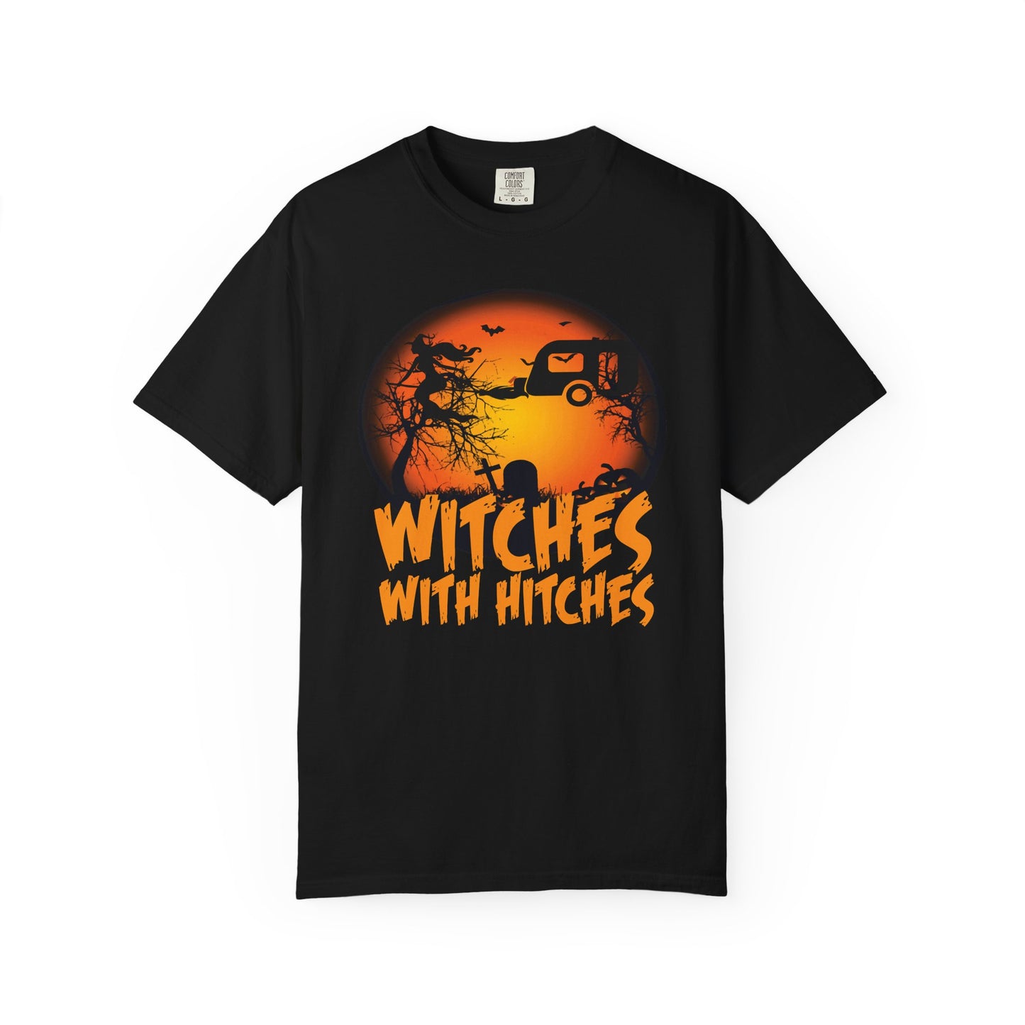Witches with Hitches Unisex T-shirt | Halloween Apparel, Witchy Vibes, Casual Wear, Gift for Her, Festival T-shirt, Cozy Style