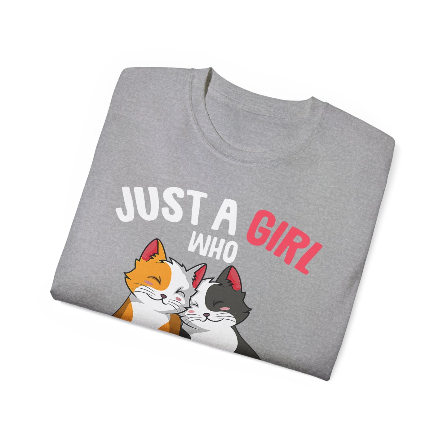 Cute Cat Girls Unisex Tee, Perfect for Cat Lovers, Gift for Her, Birthday Shirt, Animal Lover Tee