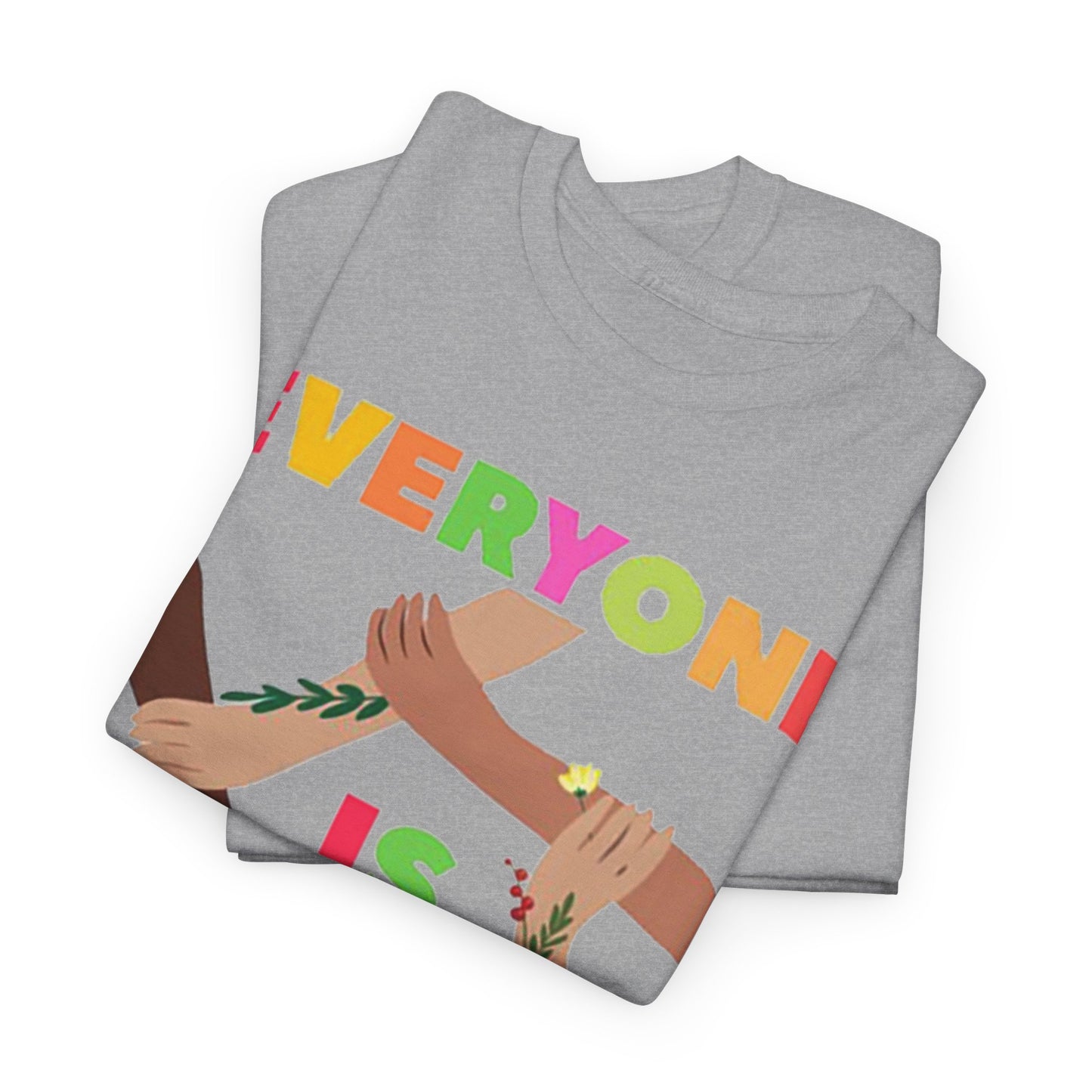 Inclusive Message Unisex Heavy Cotton Tee, Equality Shirt, Diversity Tee, Gift for Friends, Community Wear, Pride Apparel