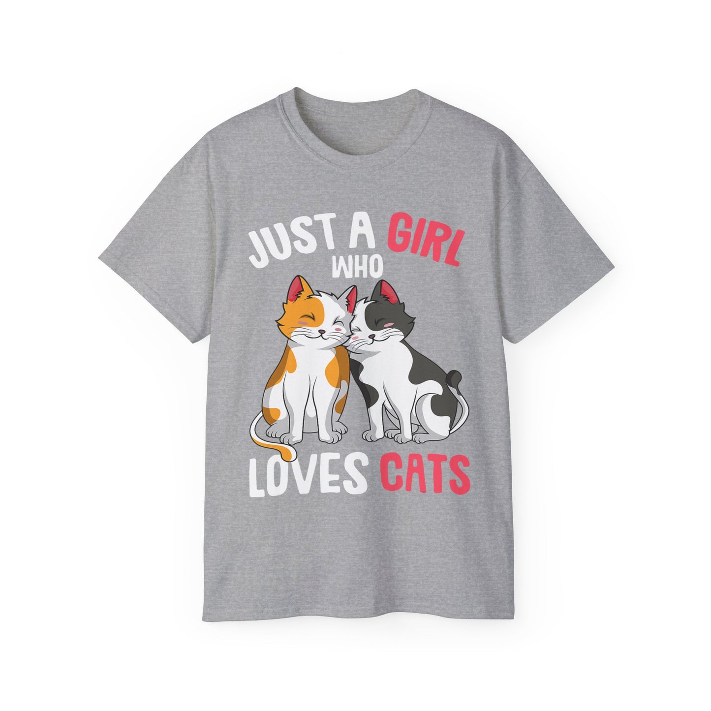 Cute Cat Girls Unisex Tee, Perfect for Cat Lovers, Gift for Her, Birthday Shirt, Animal Lover Tee