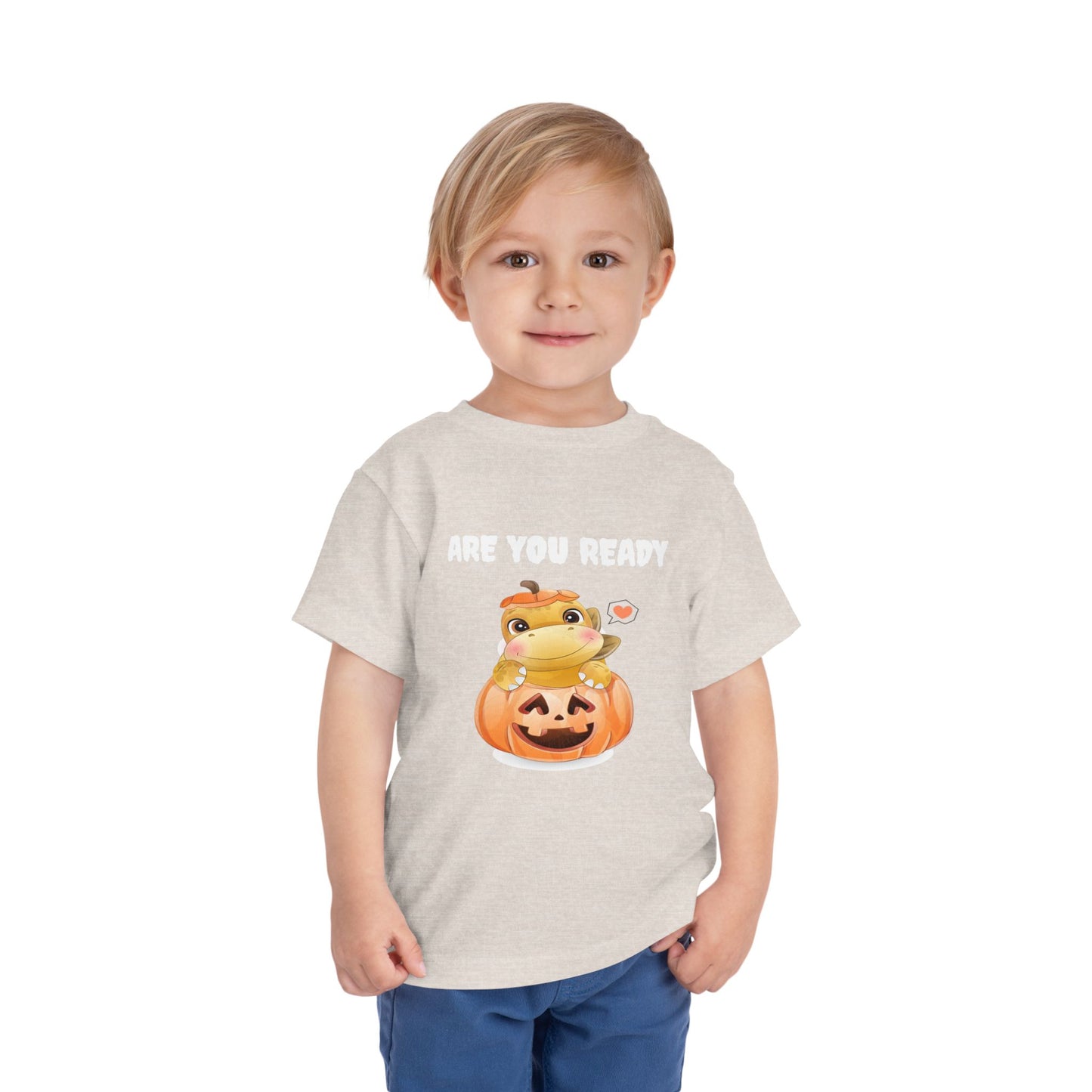 Adorable Pumpkin Frog Toddler Tee - Cute T-Shirt for Halloween, Fall Celebrations, Kids' Parties, Seasonal Dress-Up