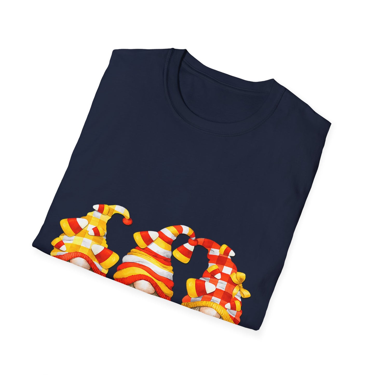 Candy Corn Crew Unisex T-Shirt - Fall Fashion, Halloween Apparel, Thanksgiving Gatherings, Cozy Comfort, Seasonal Style