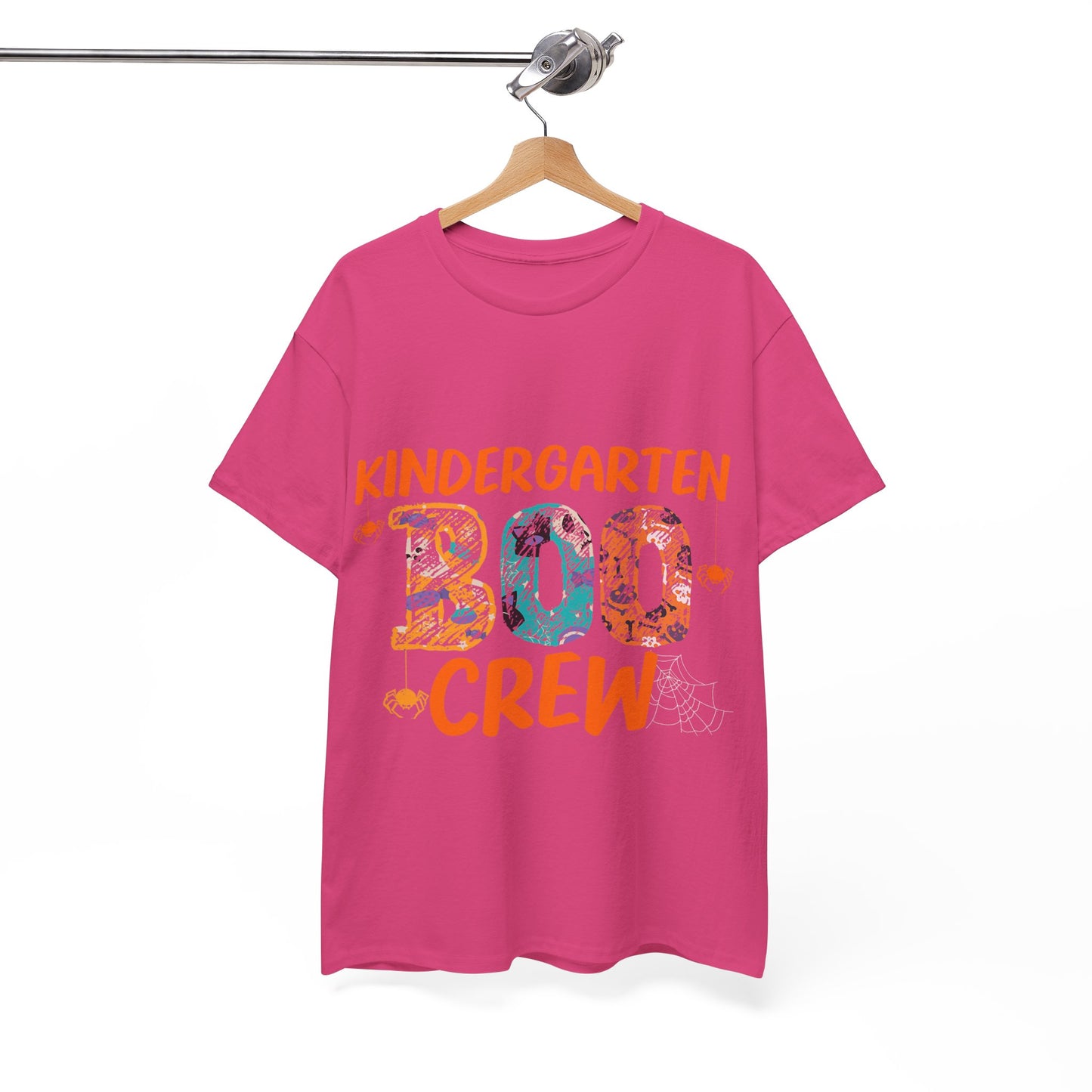 Kindergarten Boo Crew Tee, Unisex Cotton T-Shirt for Teachers, Class Parties, Halloween Costume, Fun School Spirit Wear, Gift for Kids