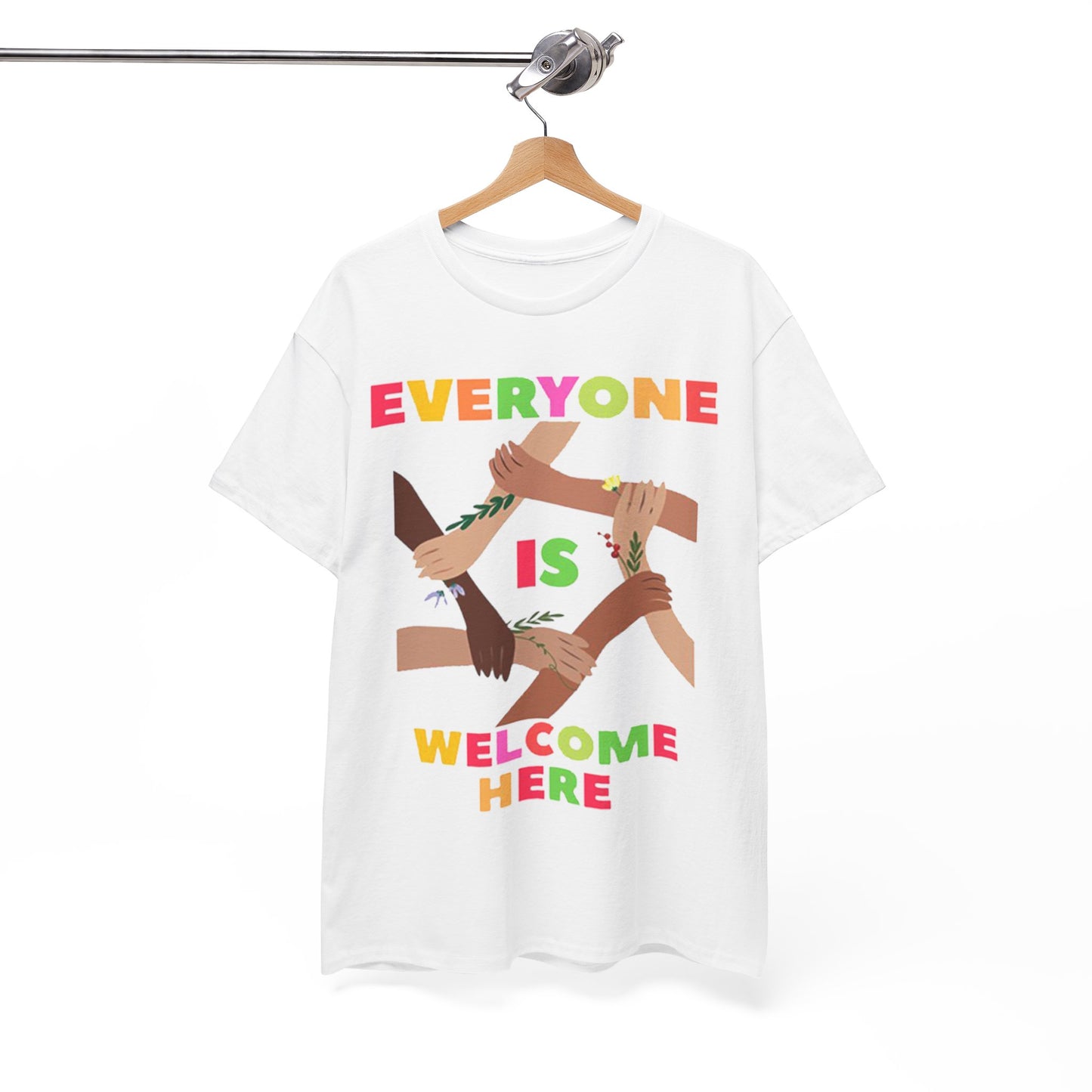 Inclusive Message Unisex Heavy Cotton Tee, Equality Shirt, Diversity Tee, Gift for Friends, Community Wear, Pride Apparel