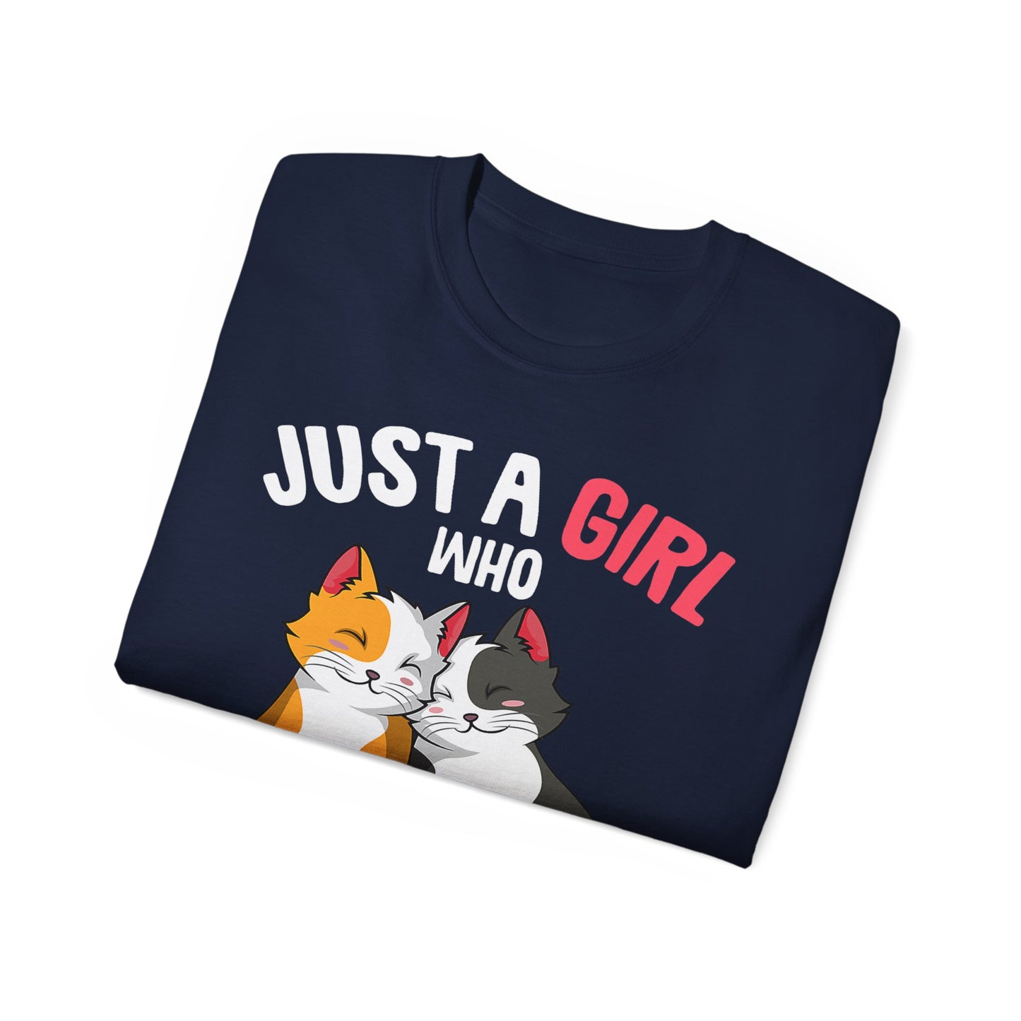Cute Cat Girls Unisex Tee, Perfect for Cat Lovers, Gift for Her, Birthday Shirt, Animal Lover Tee