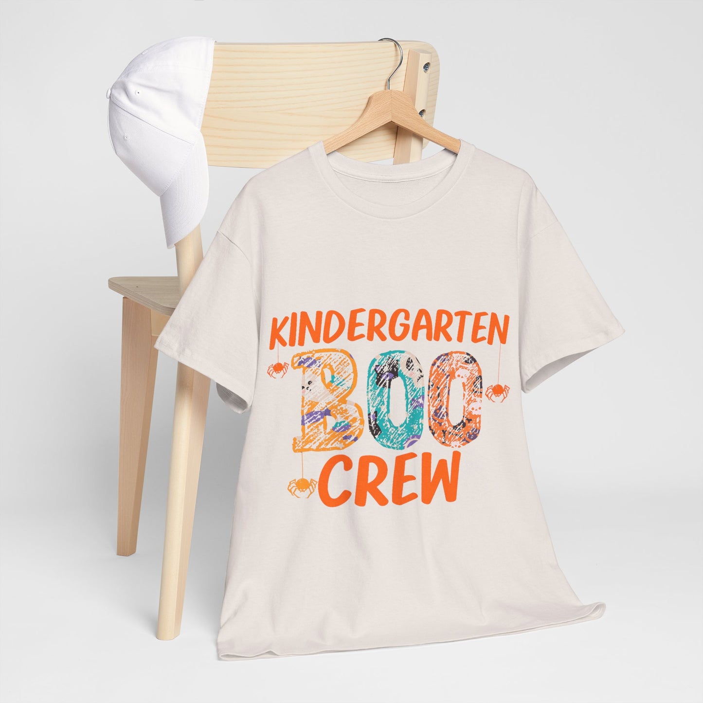 Kindergarten Boo Crew Tee, Unisex Cotton T-Shirt for Teachers, Class Parties, Halloween Costume, Fun School Spirit Wear, Gift for Kids