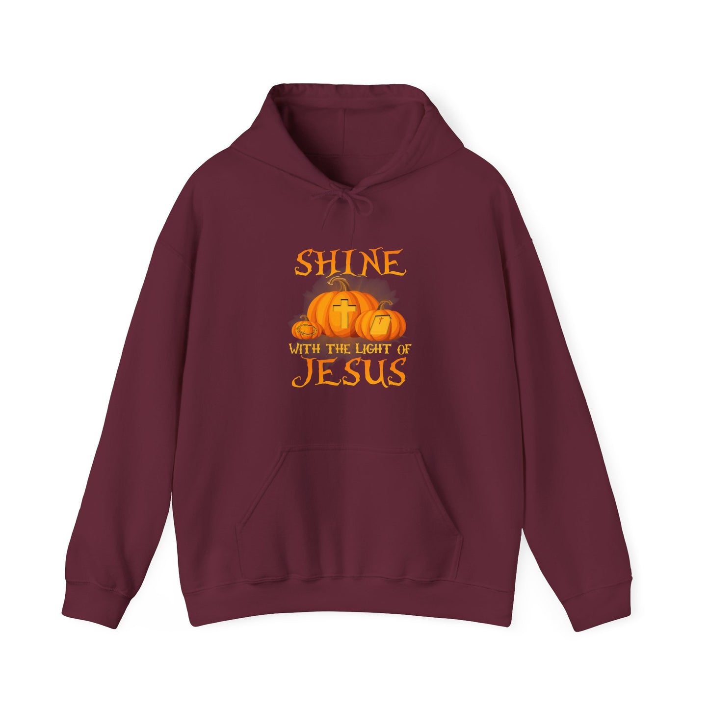 Shine in Jesus Pumpkin Sweatshirt | Fall Apparel, Christian Gift, Unisex Hoodie, Autumn Fashion, Thanksgiving Sweatshirt