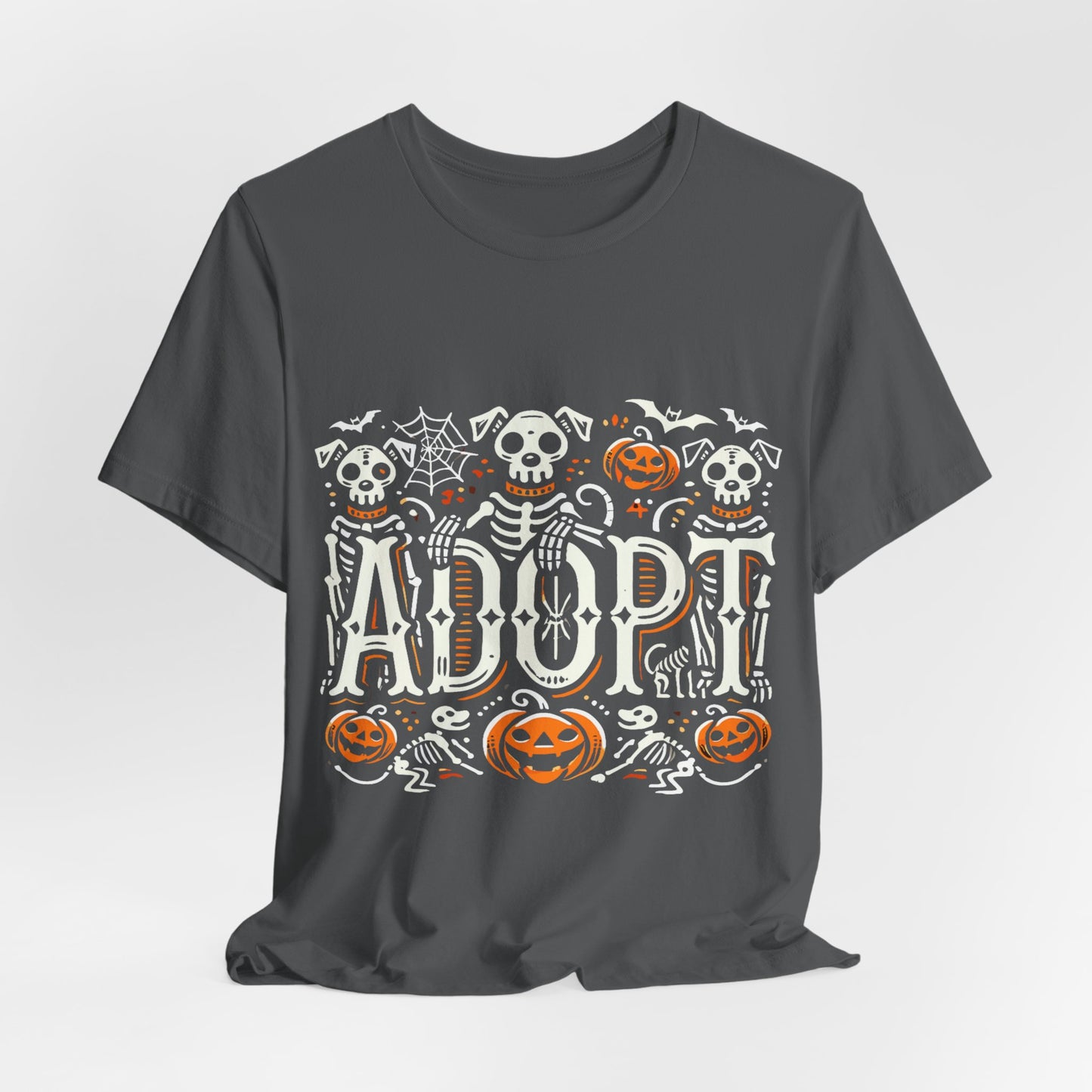 Pumpkin-Themed Adoption Awareness Tee, Perfect for Halloween, Dog Lovers, Pet Advocates, Animal Rescue Fundraisers, Fall Celebrations
