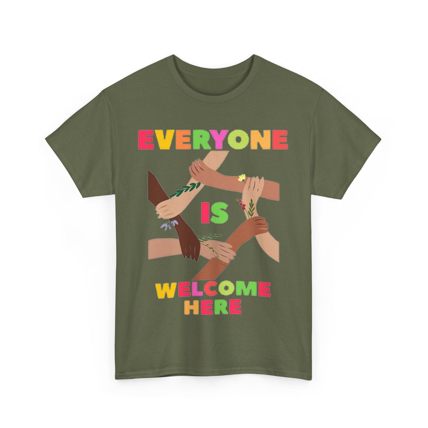 Inclusive Message Unisex Heavy Cotton Tee, Equality Shirt, Diversity Tee, Gift for Friends, Community Wear, Pride Apparel