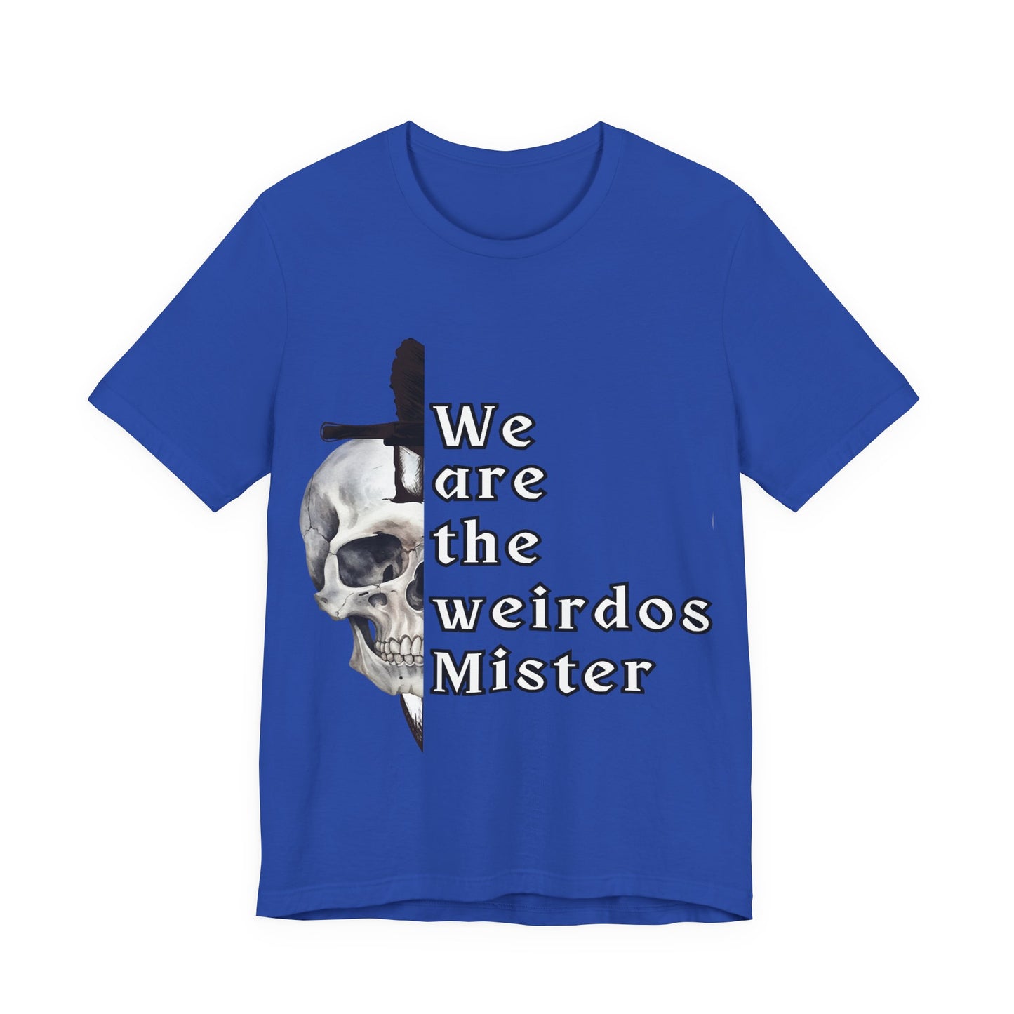 Skull Graphic Tee - Unisex Jersey Short Sleeve Shirt for Halloween, Occasions, Trendy Wear, Gift for Weirdos, Casual Style