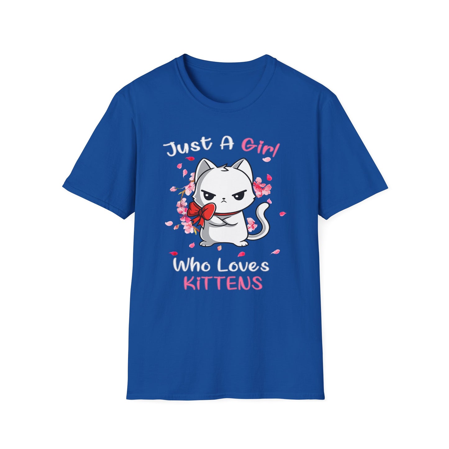 Cute Kittens Graphic Tee, Unisex Softstyle T-Shirt for Cat Lovers, Gift for Birthdays, Valentine's Day, Casual Wear, Animal Lovers