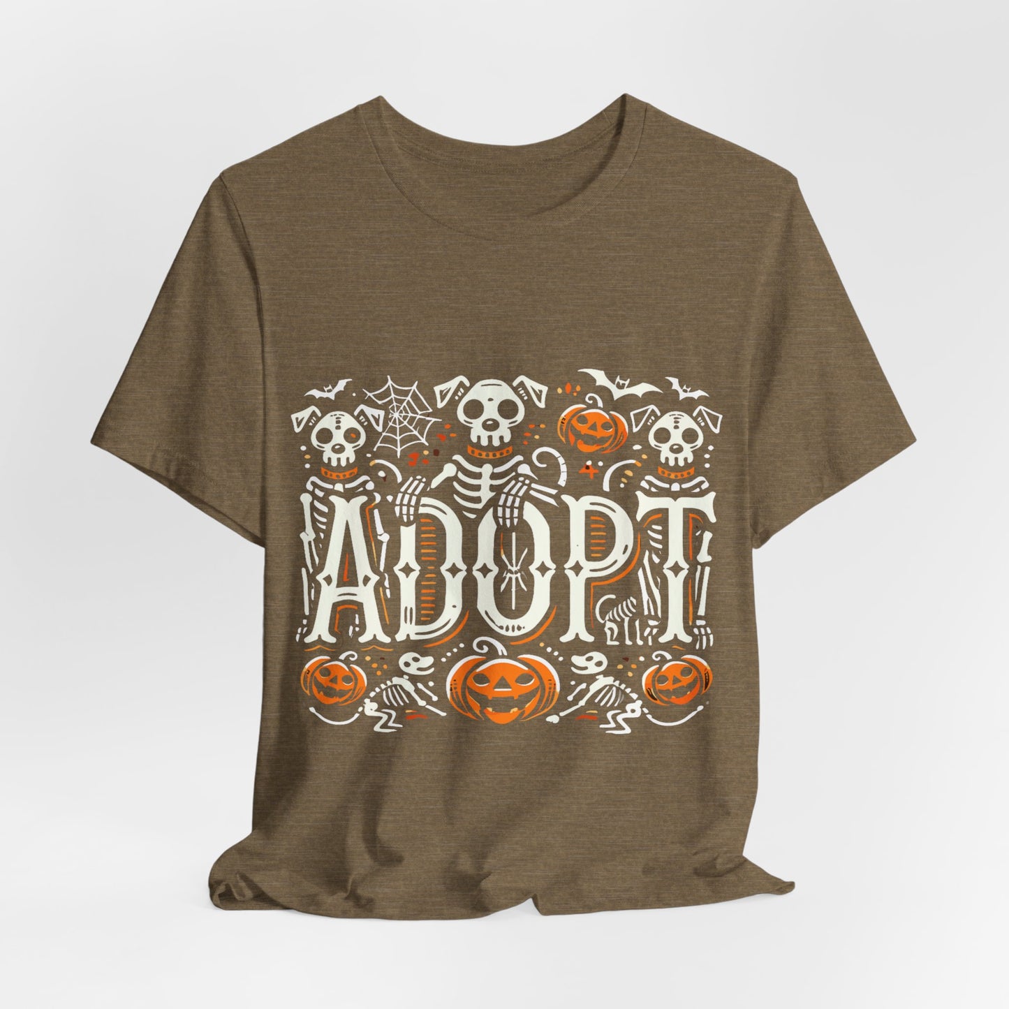 Pumpkin-Themed Adoption Awareness Tee, Perfect for Halloween, Dog Lovers, Pet Advocates, Animal Rescue Fundraisers, Fall Celebrations