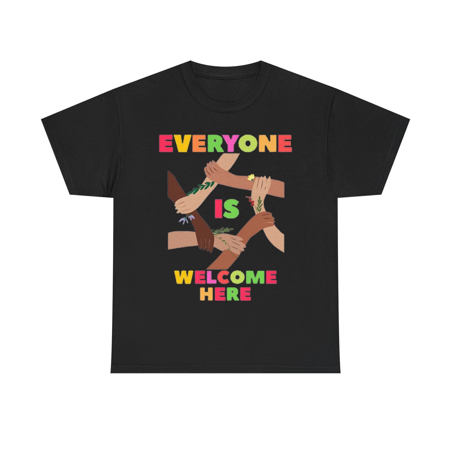 Inclusive Message Unisex Heavy Cotton Tee, Equality Shirt, Diversity Tee, Gift for Friends, Community Wear, Pride Apparel